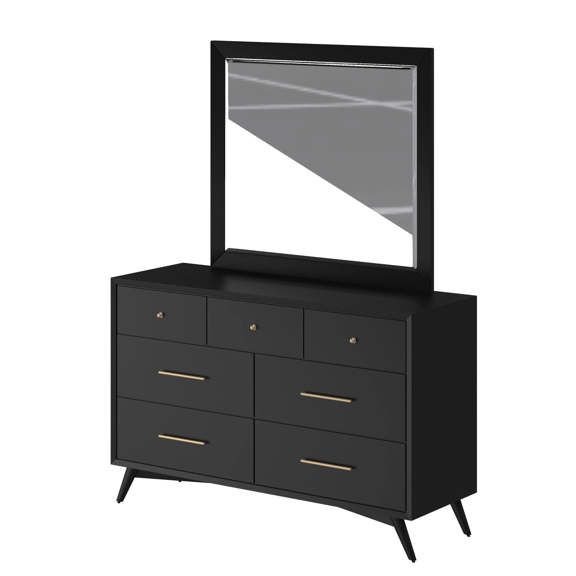 Flynn Mirror, Black - Image 3