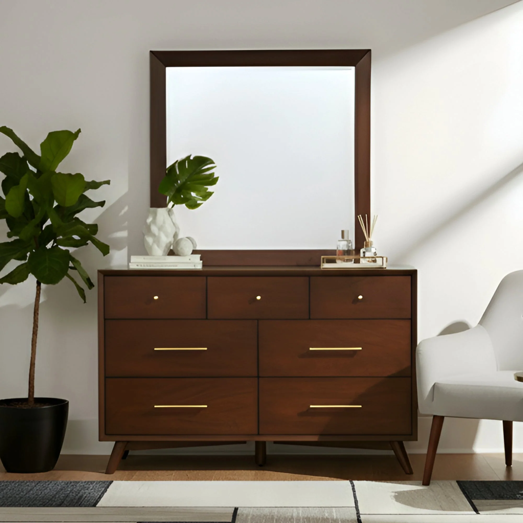 Flynn Mirror, Walnut - Image 7