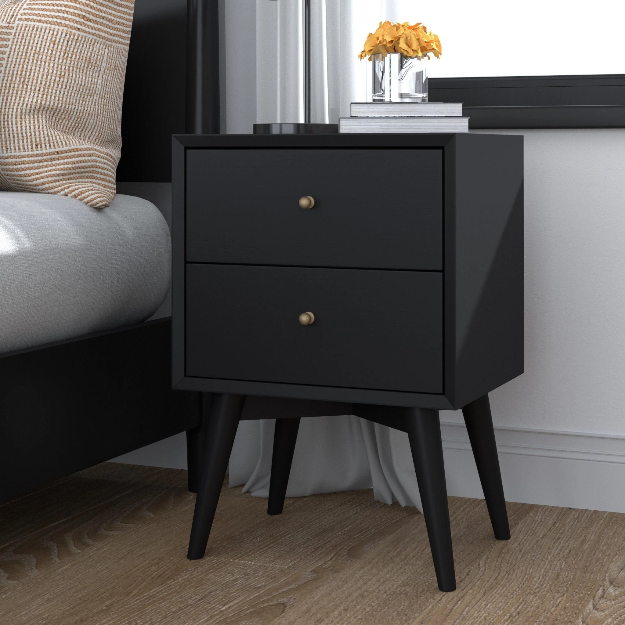 Flynn Nightstand, Black - Image 2