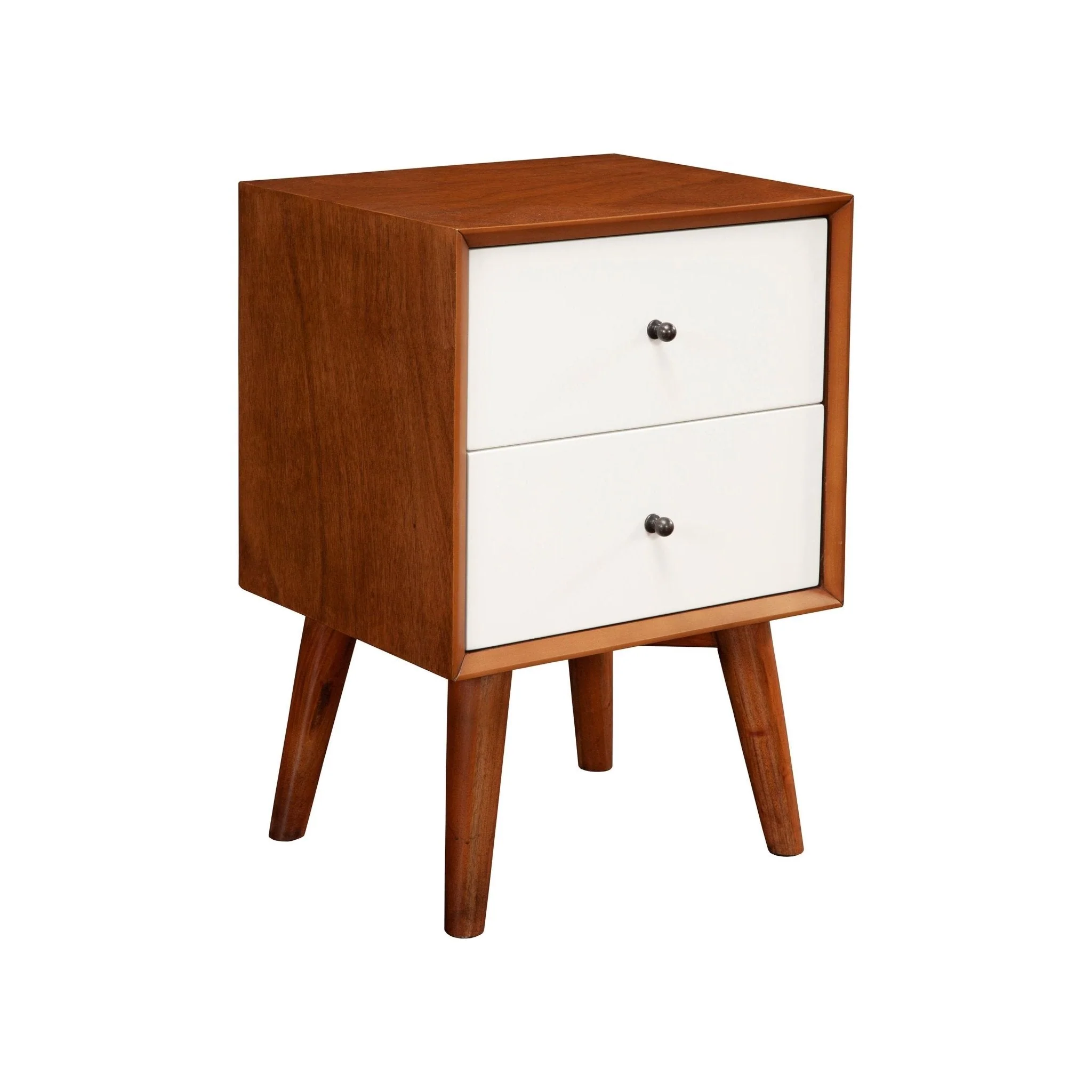 Flynn Nightstand, Chestnut/White - Image 2