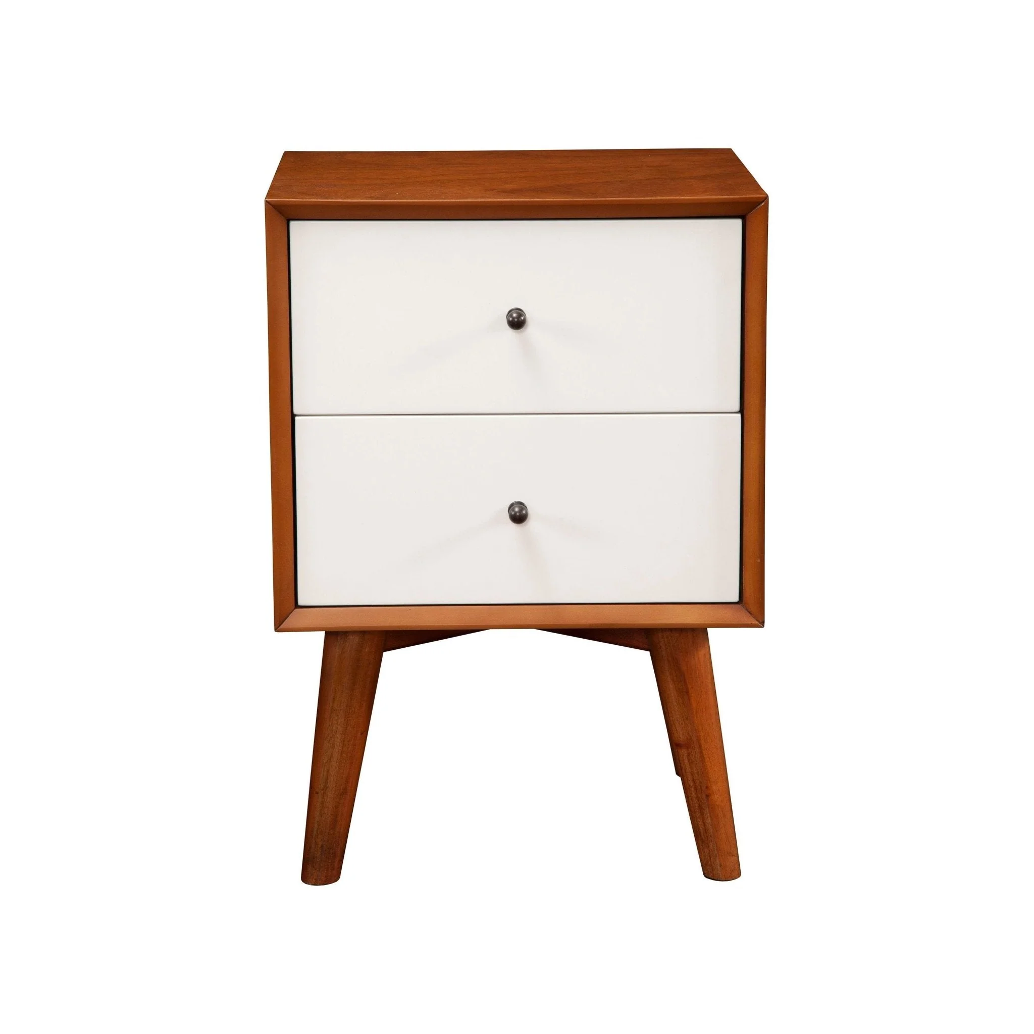 Flynn Nightstand, Chestnut/White - Image 3