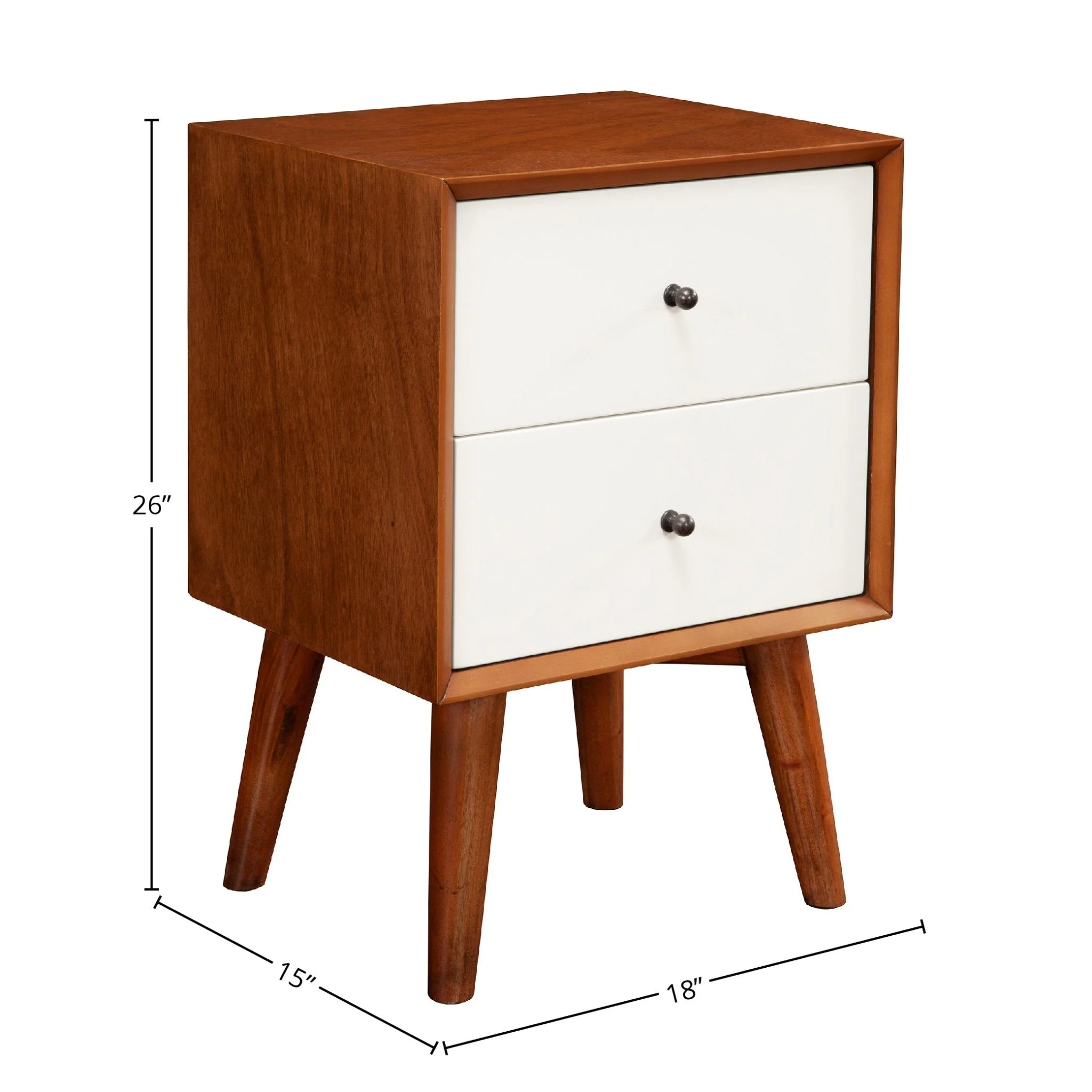 Flynn Nightstand, Chestnut/White - Image 5