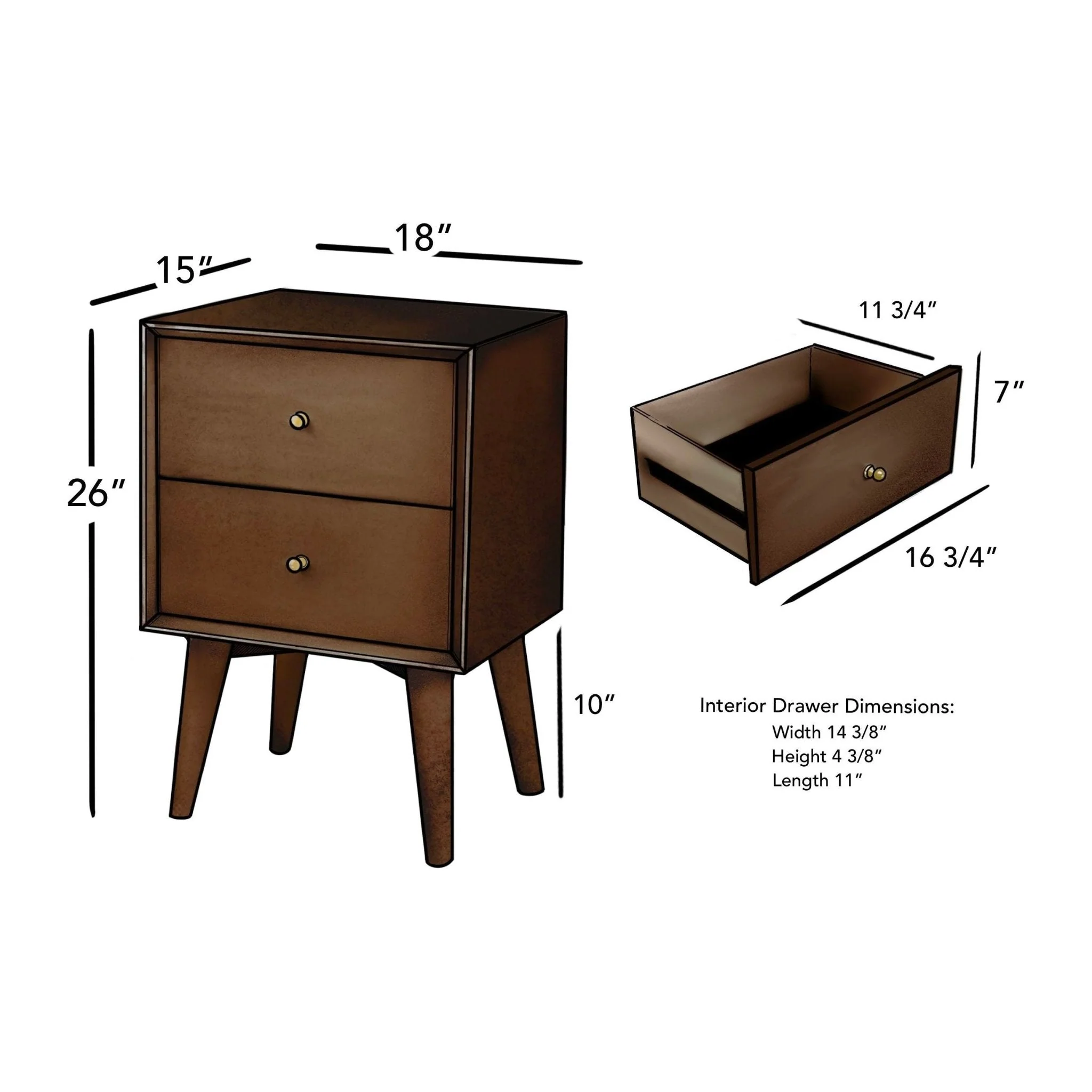 Flynn Nightstand, Walnut - Image 7