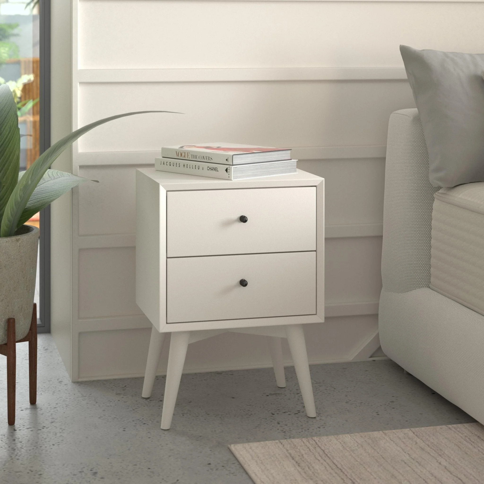Flynn Nightstand, White - Image 2