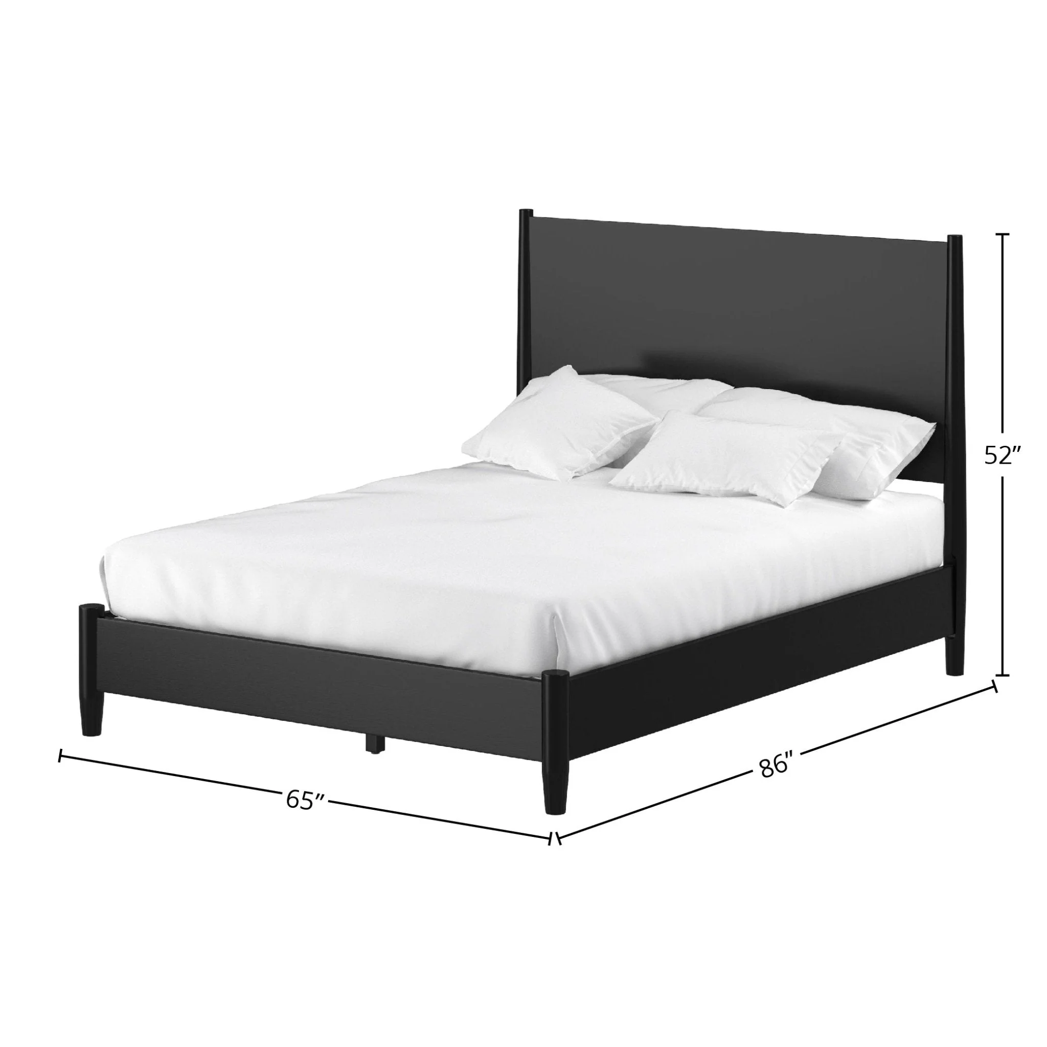 Flynn Panel Bed, Black - Image 9