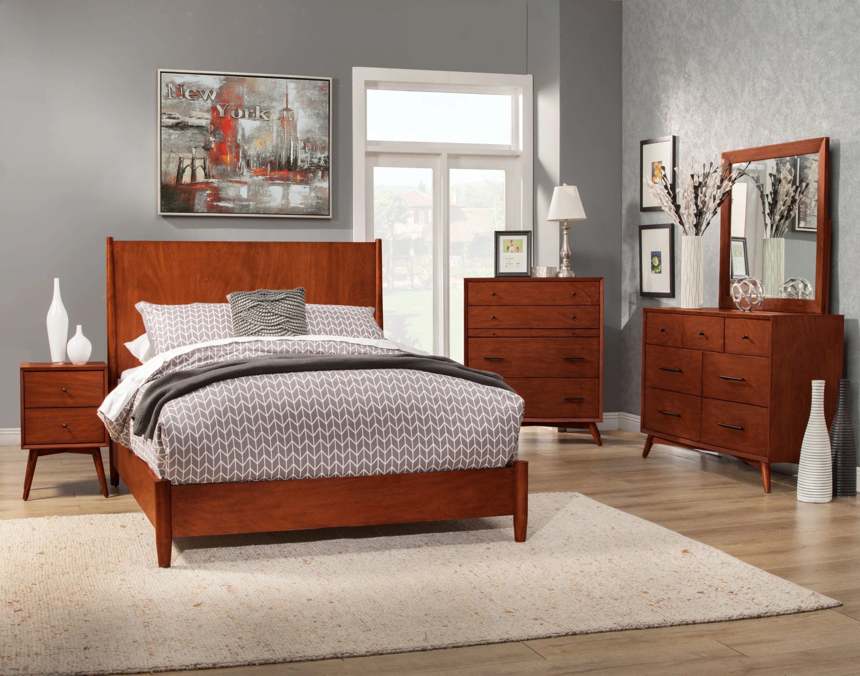 Flynn Panel Bed, Chestnut - Image 4