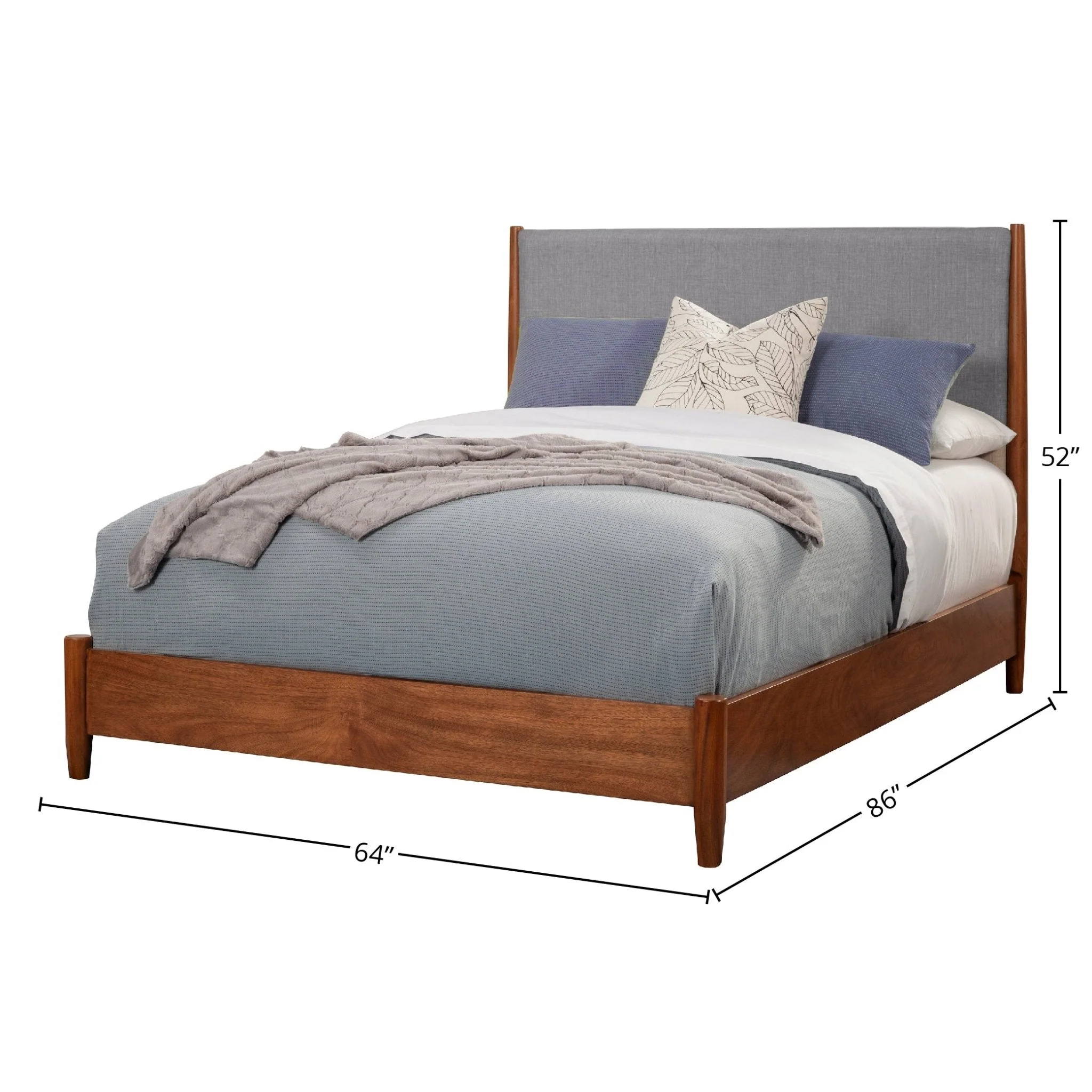 Flynn Panel Bed, Chestnut/Grey - Image 10
