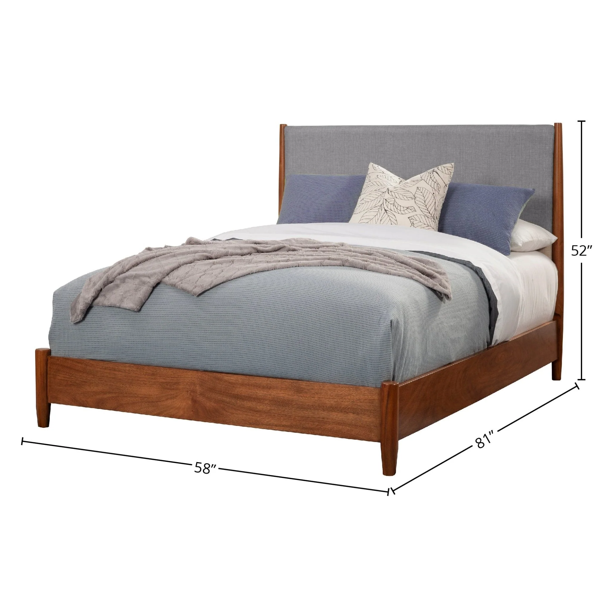 Flynn Panel Bed, Chestnut/Grey - Image 13