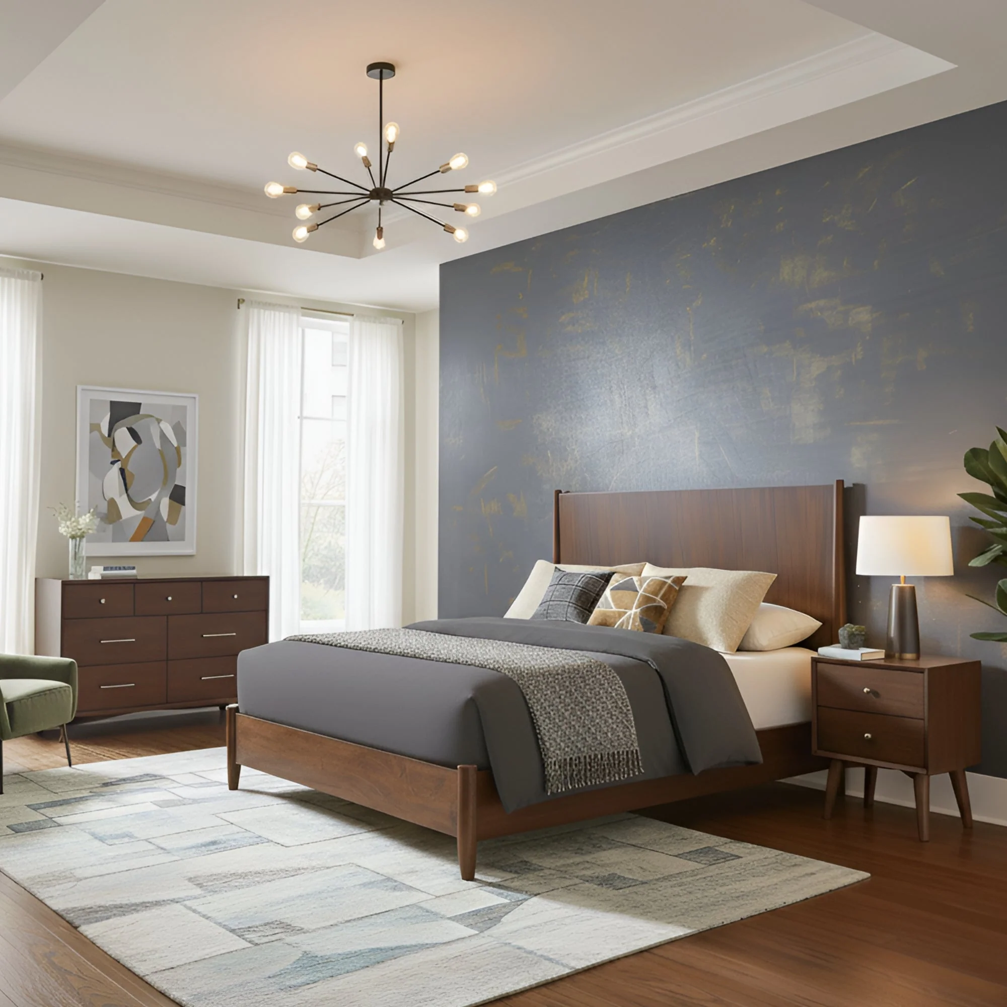 Flynn Panel Bed, Walnut - Image 2