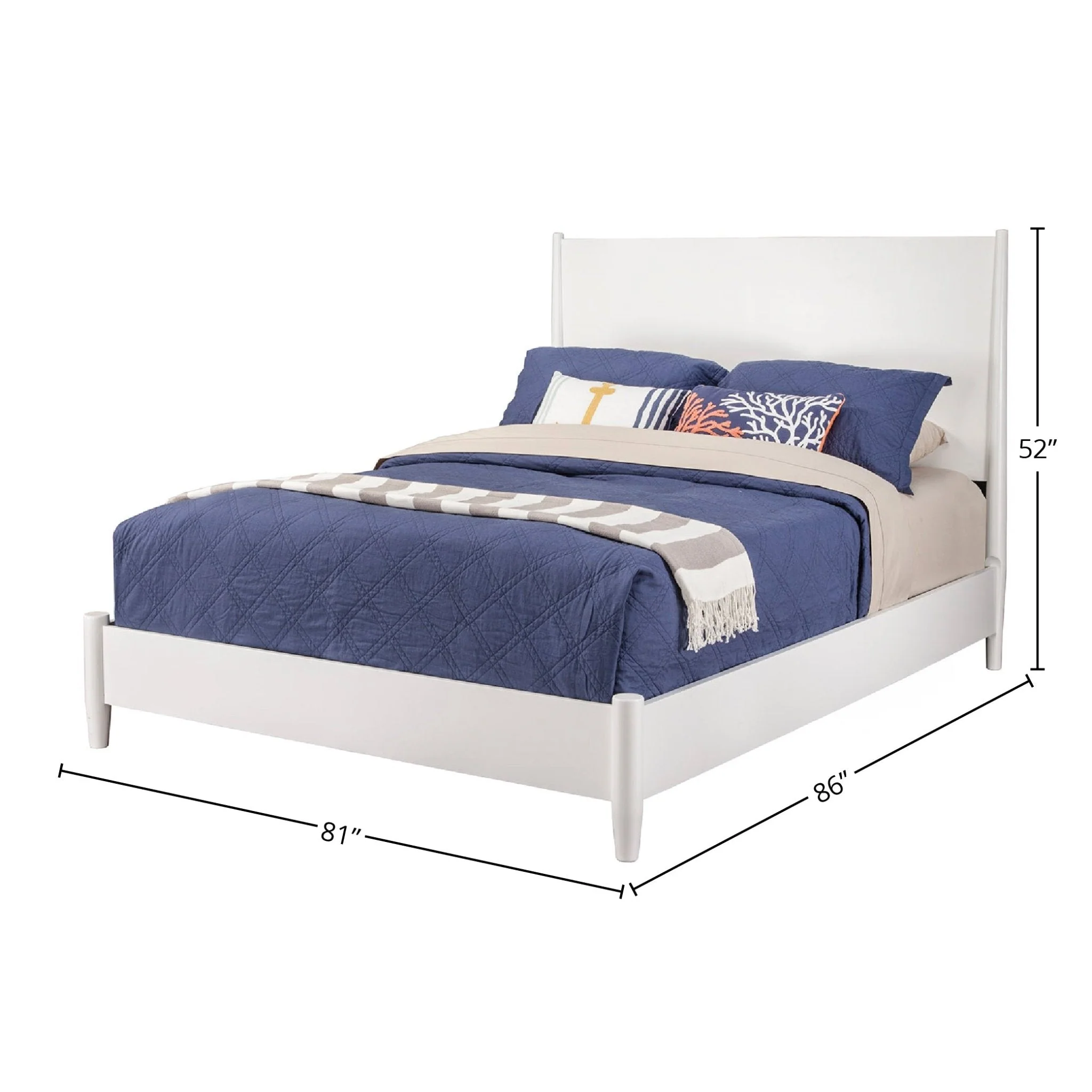 Flynn Panel Bed, White - Image 8
