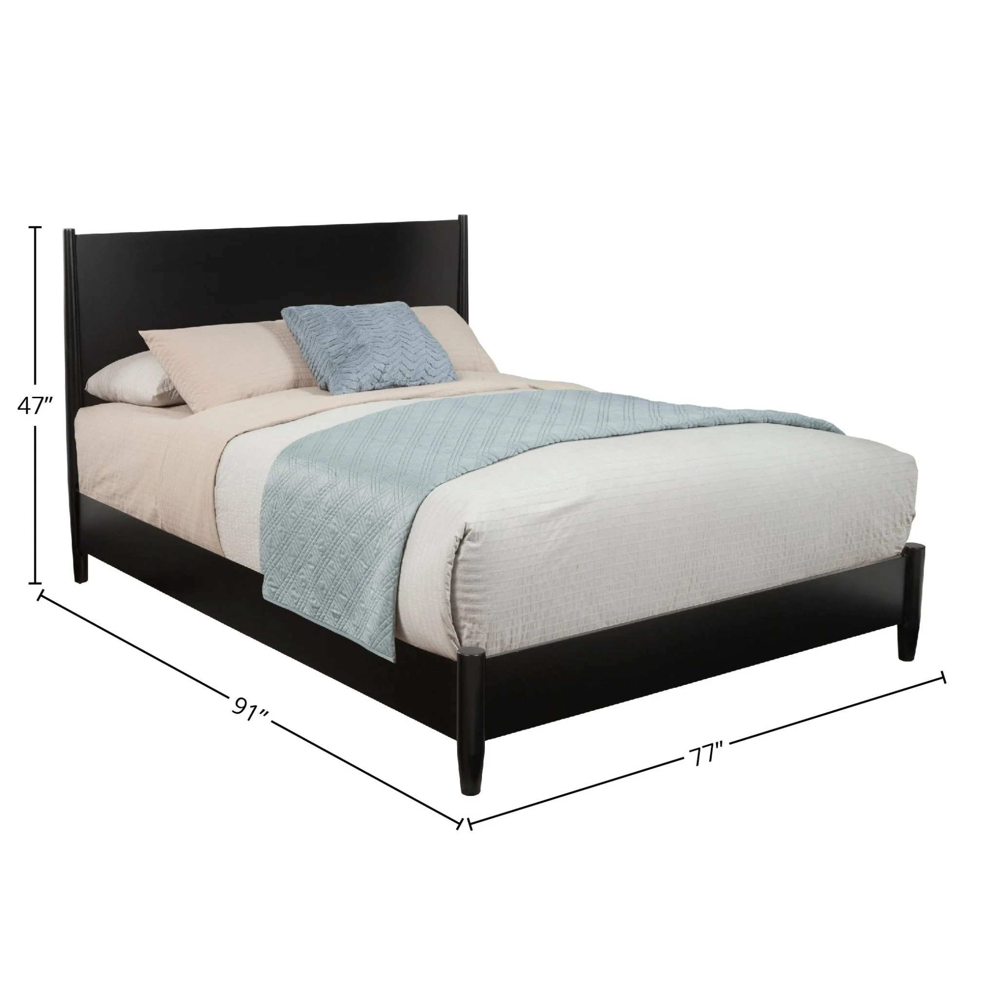 Flynn Platform Bed, Black - Image 12