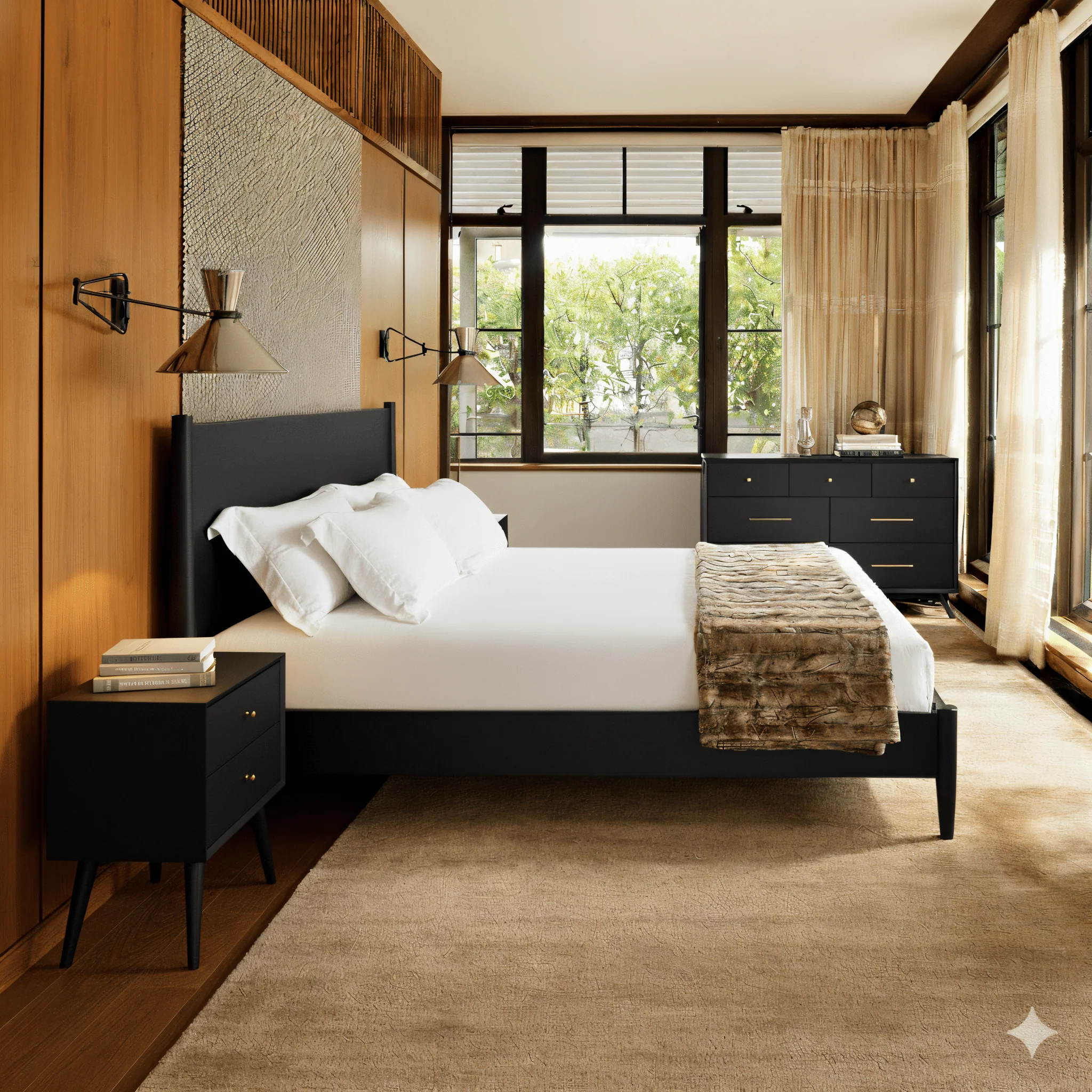 Flynn Platform Bed, Black - Image 3