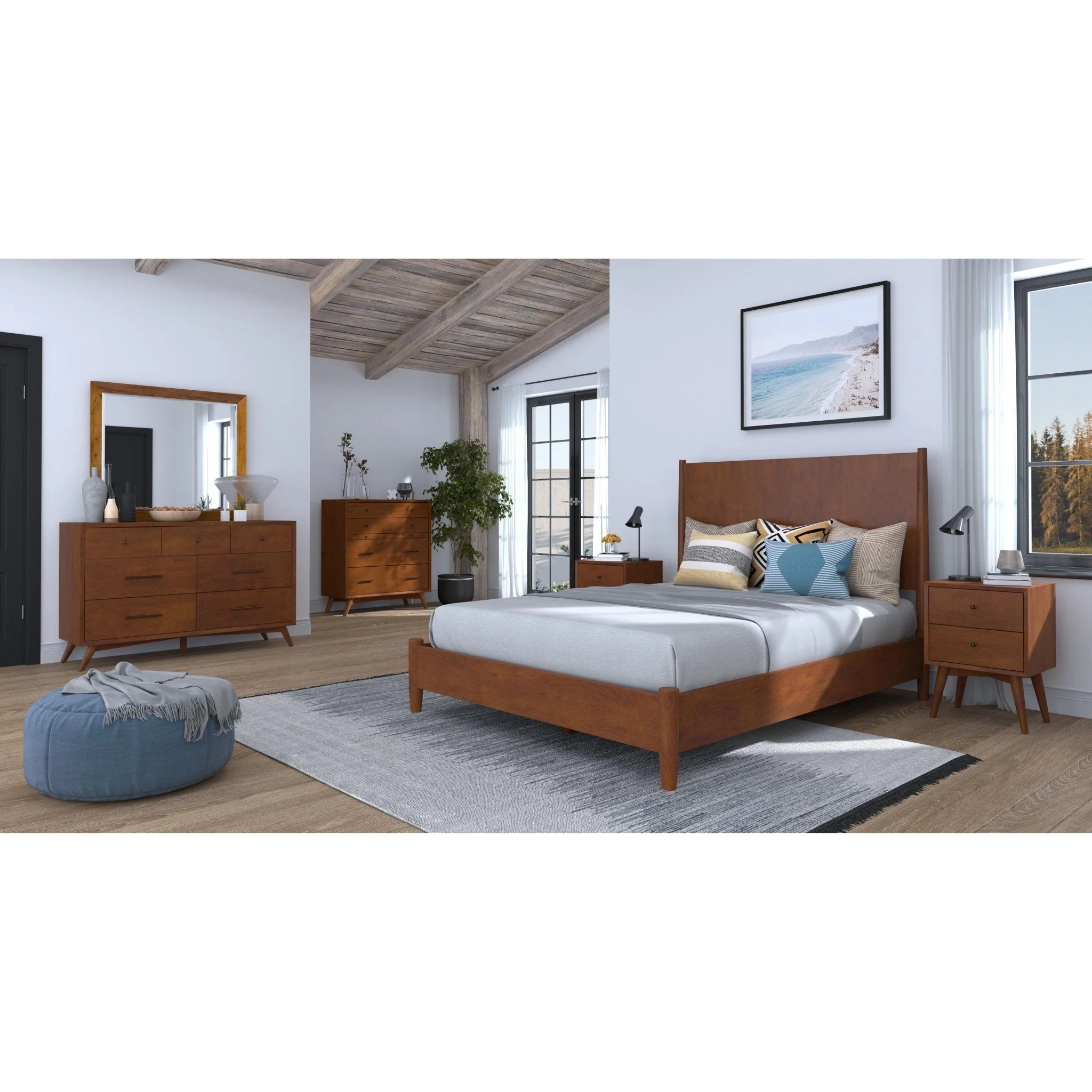 Flynn Platform Bed, Chestnut - Image 2
