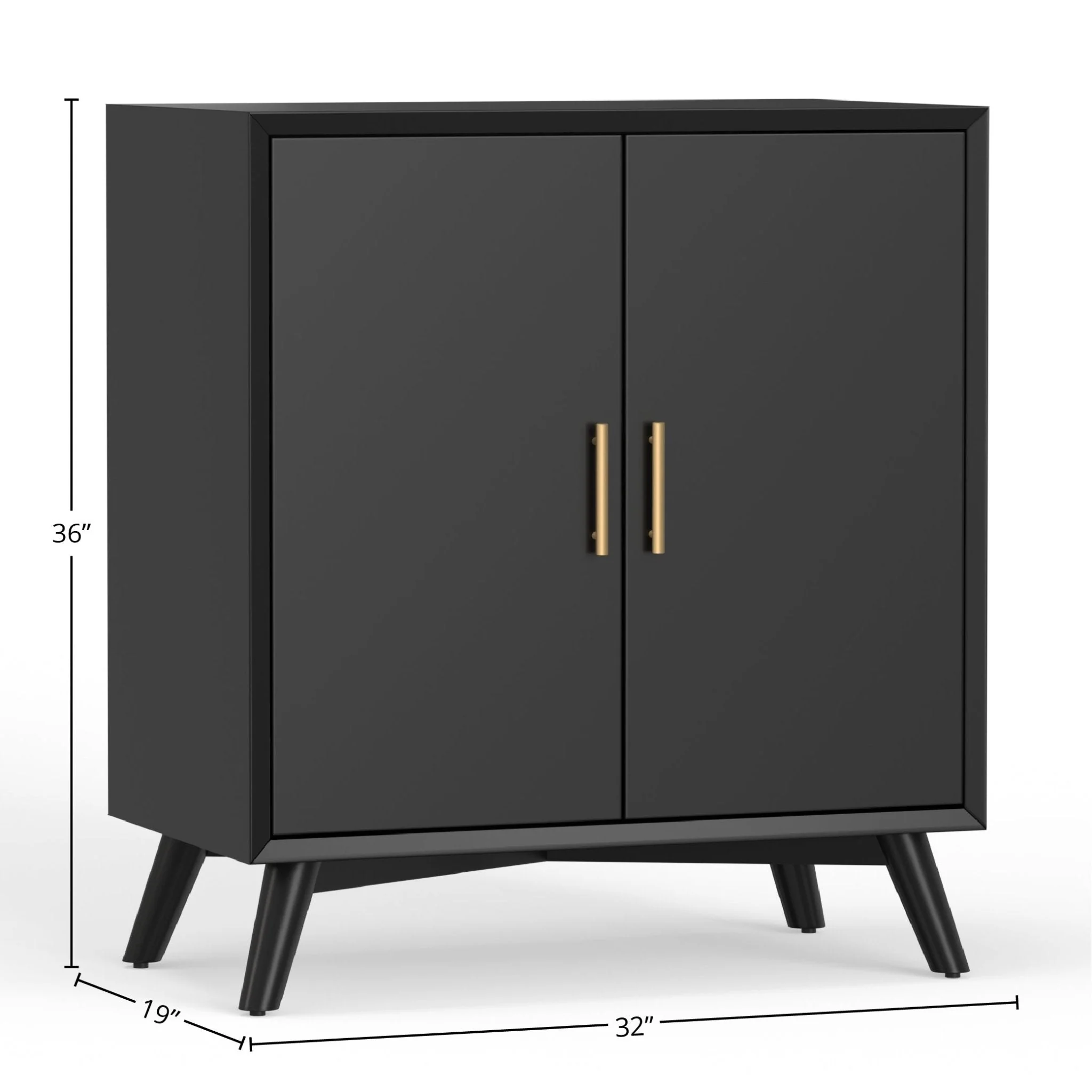 Flynn Small Bar Cabinet, Black - Image 8