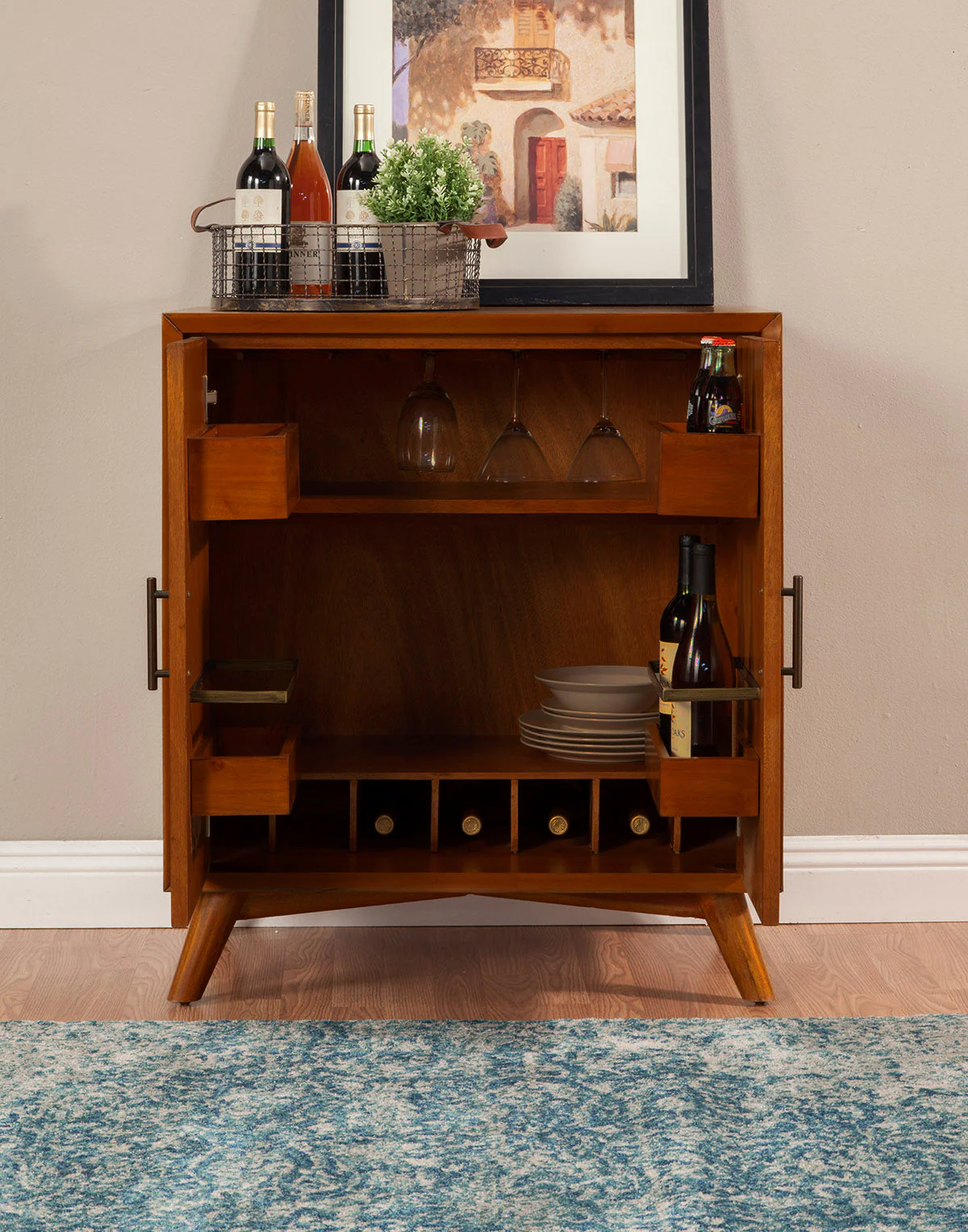 Flynn Small Bar Cabinet, Chestnut - Image 3