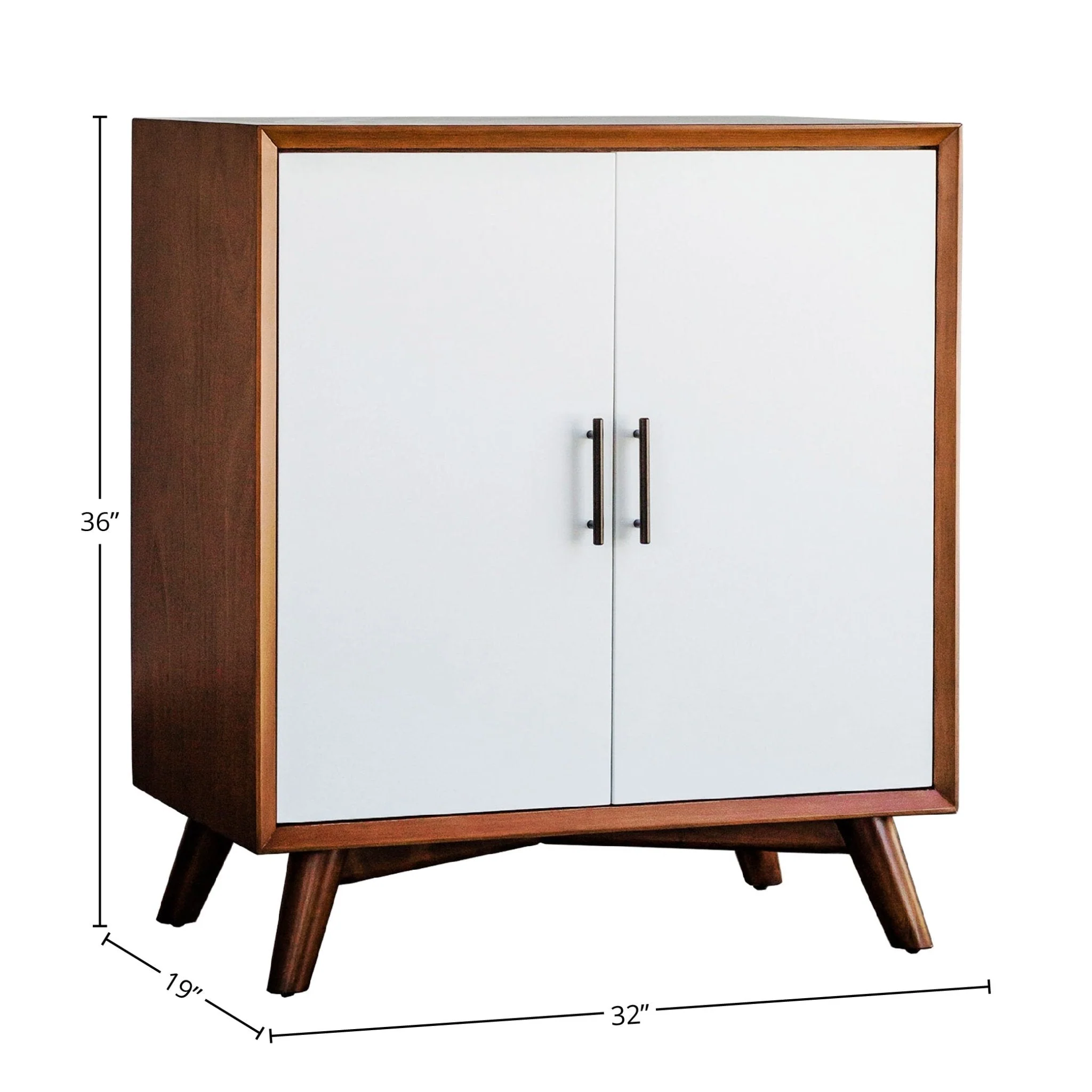Flynn Small Bar Cabinet, Chestnut/White - Image 6