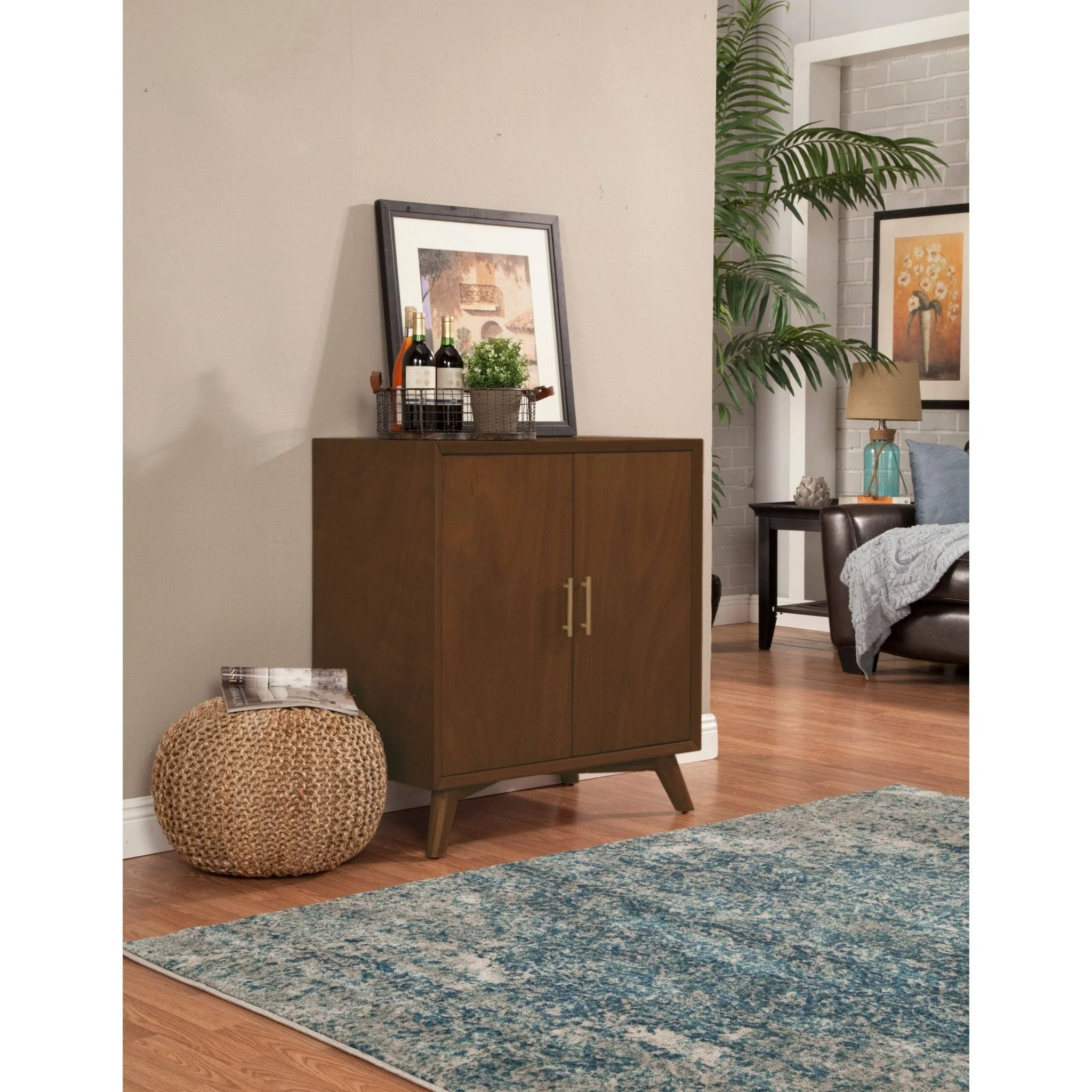 Flynn Small Bar Cabinet, Walnut - Image 2