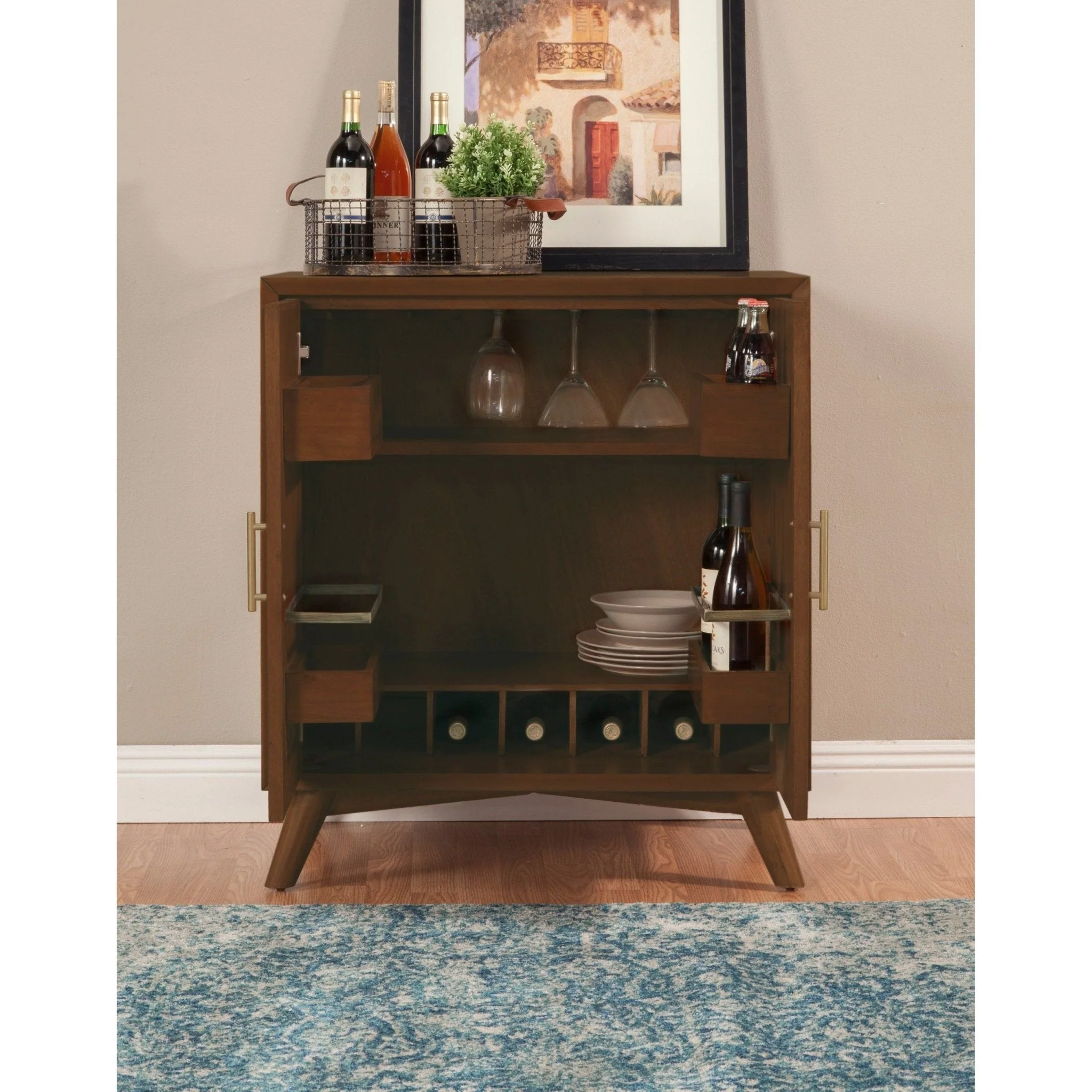 Flynn Small Bar Cabinet, Walnut - Image 3