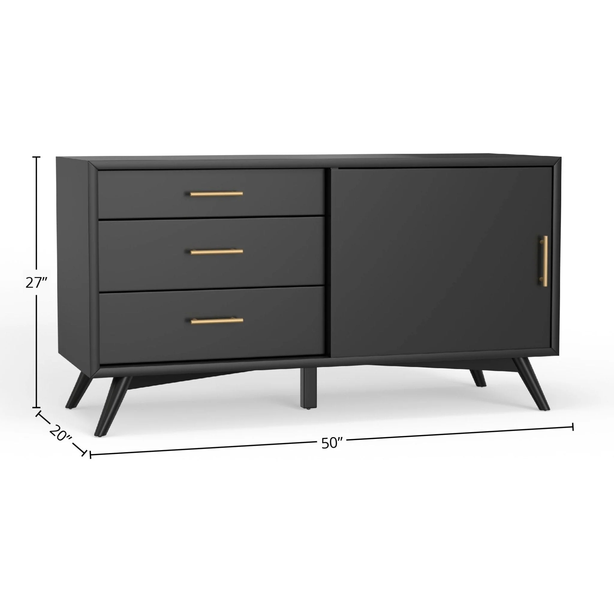 Flynn Small TV Console, Black - Image 6