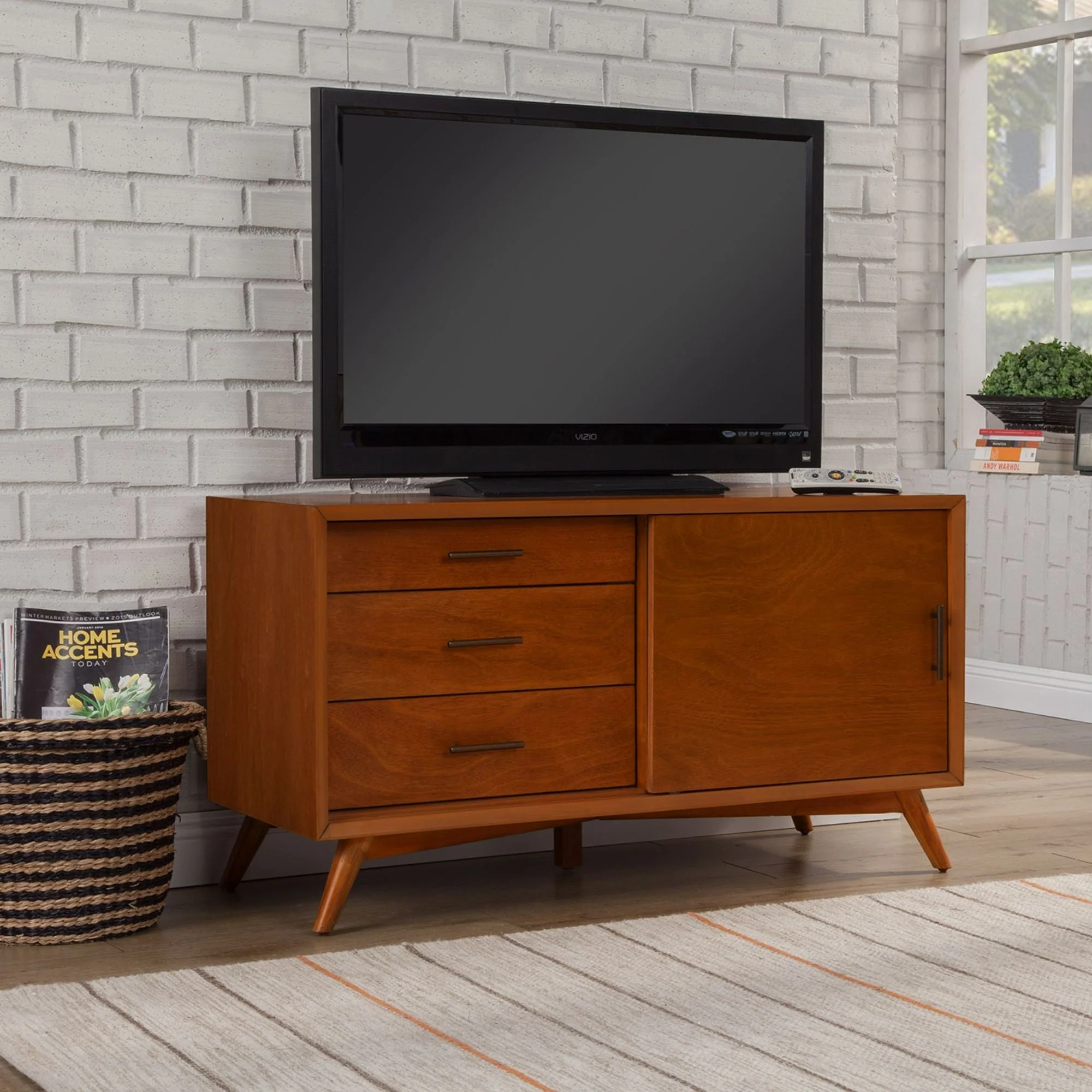 Flynn Small TV Console, Chestnut - Image 2