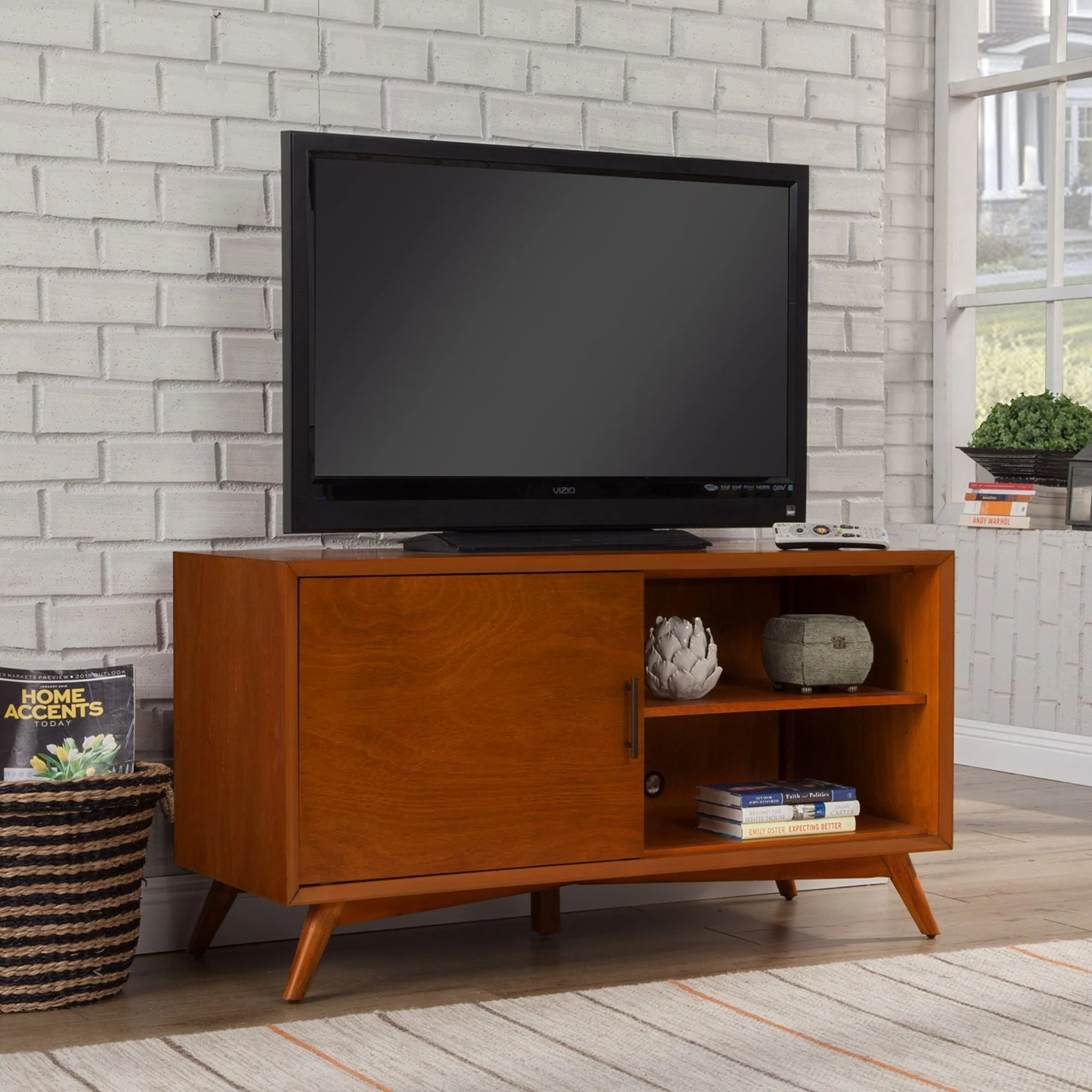 Flynn Small TV Console, Chestnut - Image 3