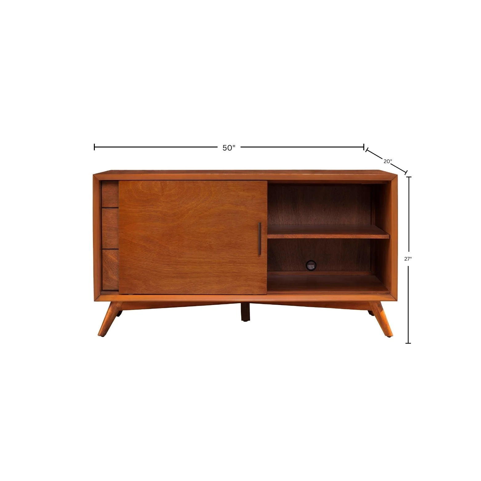 Flynn Small TV Console, Chestnut - Image 9