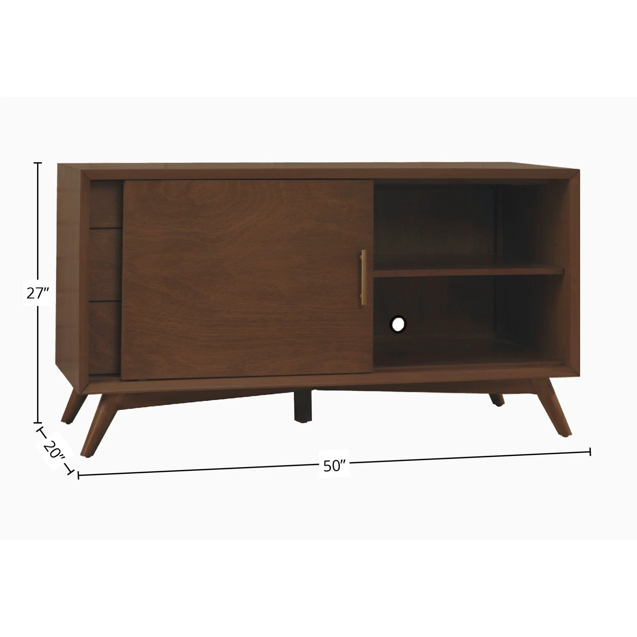Flynn Small TV Console, Walnut - Image 10