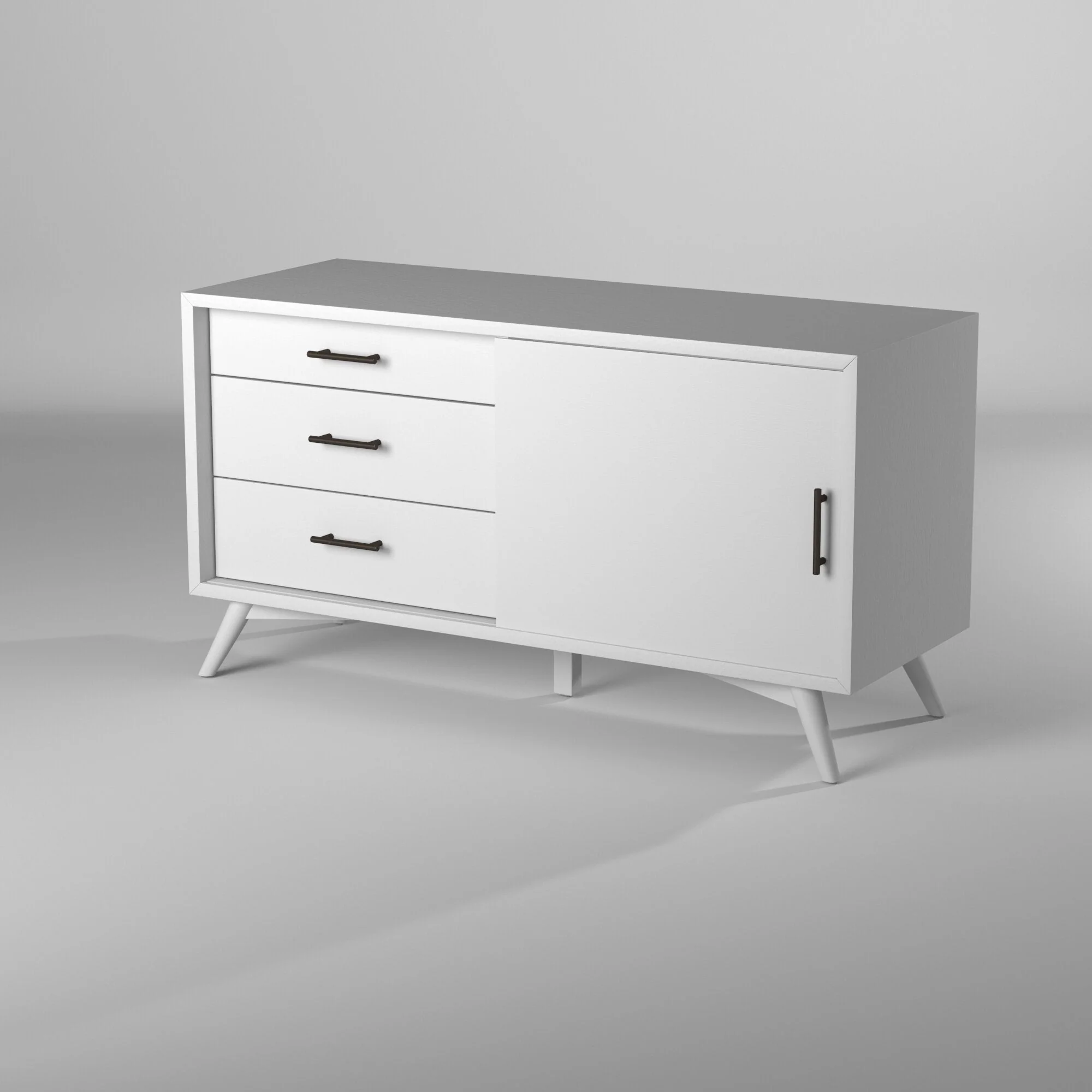 Flynn Small TV Console, White - Image 4