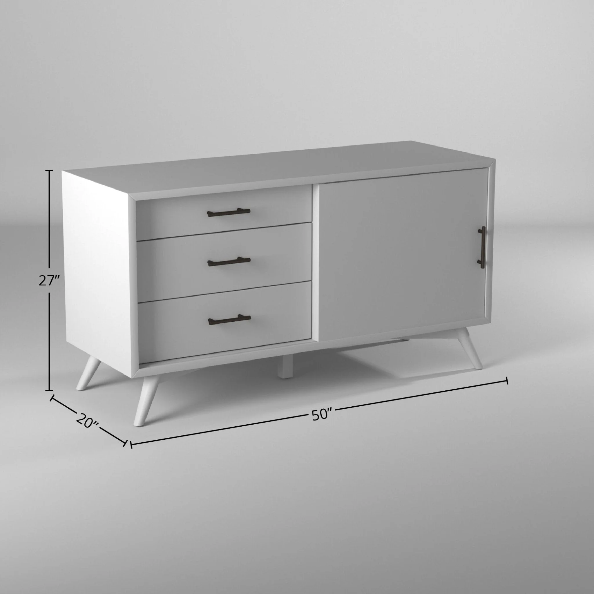 Flynn Small TV Console, White - Image 8