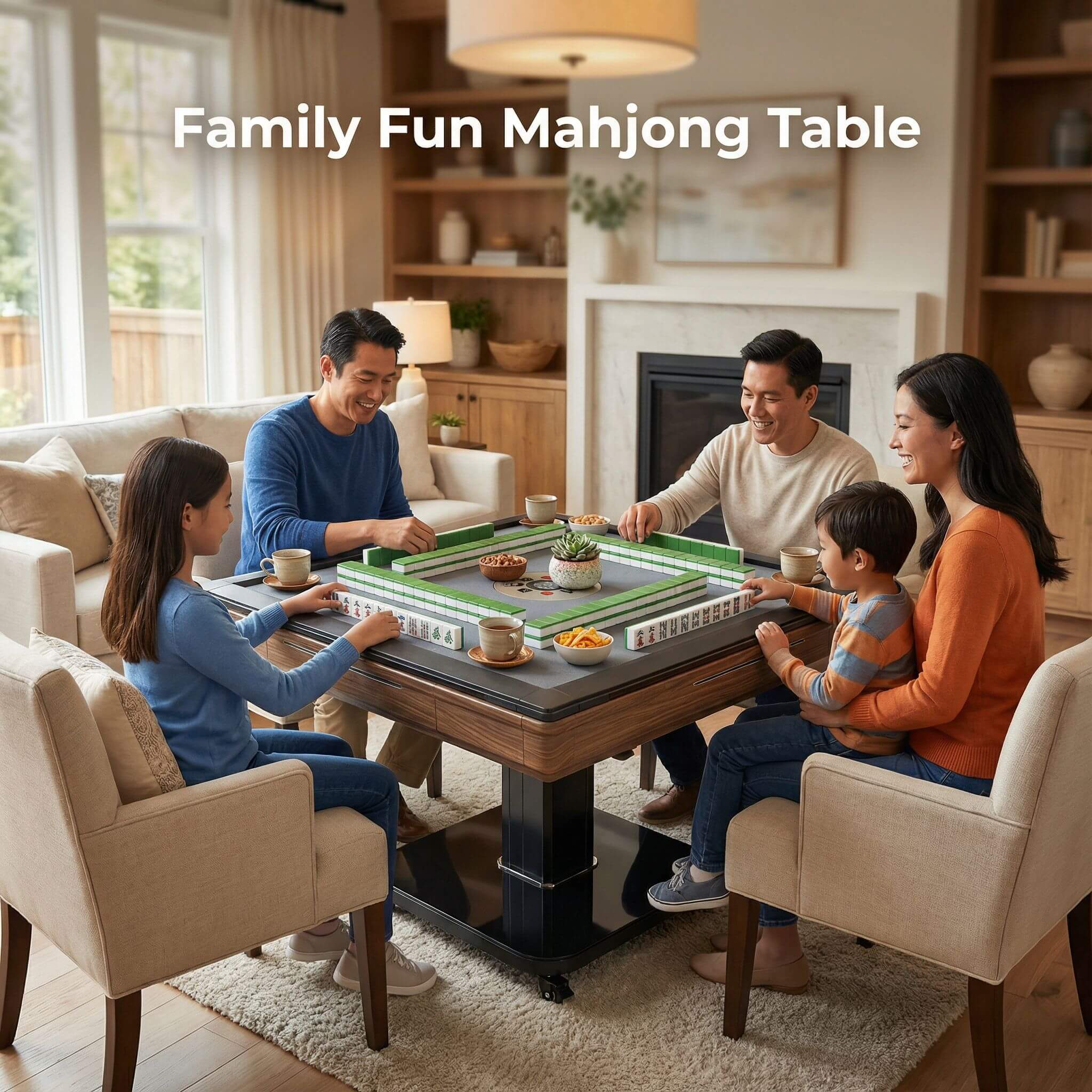 Foldable Automatic Mahjong Table With Wheels And Hard Cover (SAK63158) - Image 10