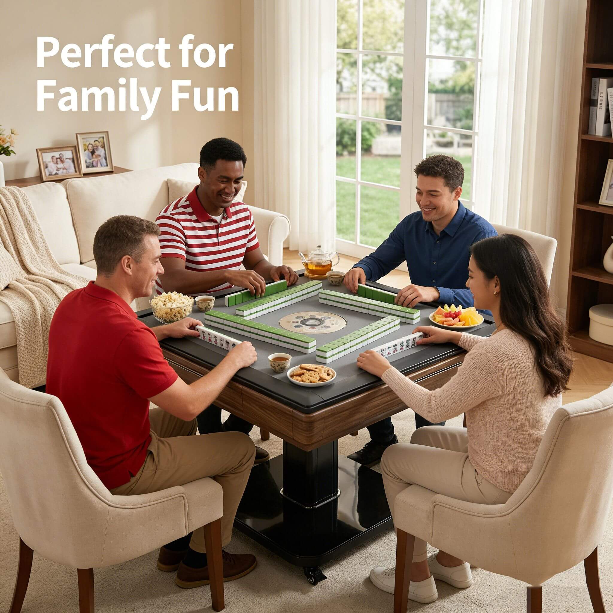 Foldable Automatic Mahjong Table With Wheels And Hard Cover (SAK63158) - Image 8