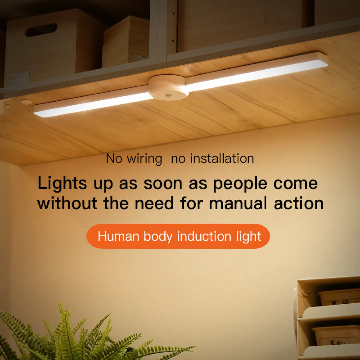 Foldable Motion Sensor Under Cabinet Light with Adjustable Brightness & Modes - Image 2