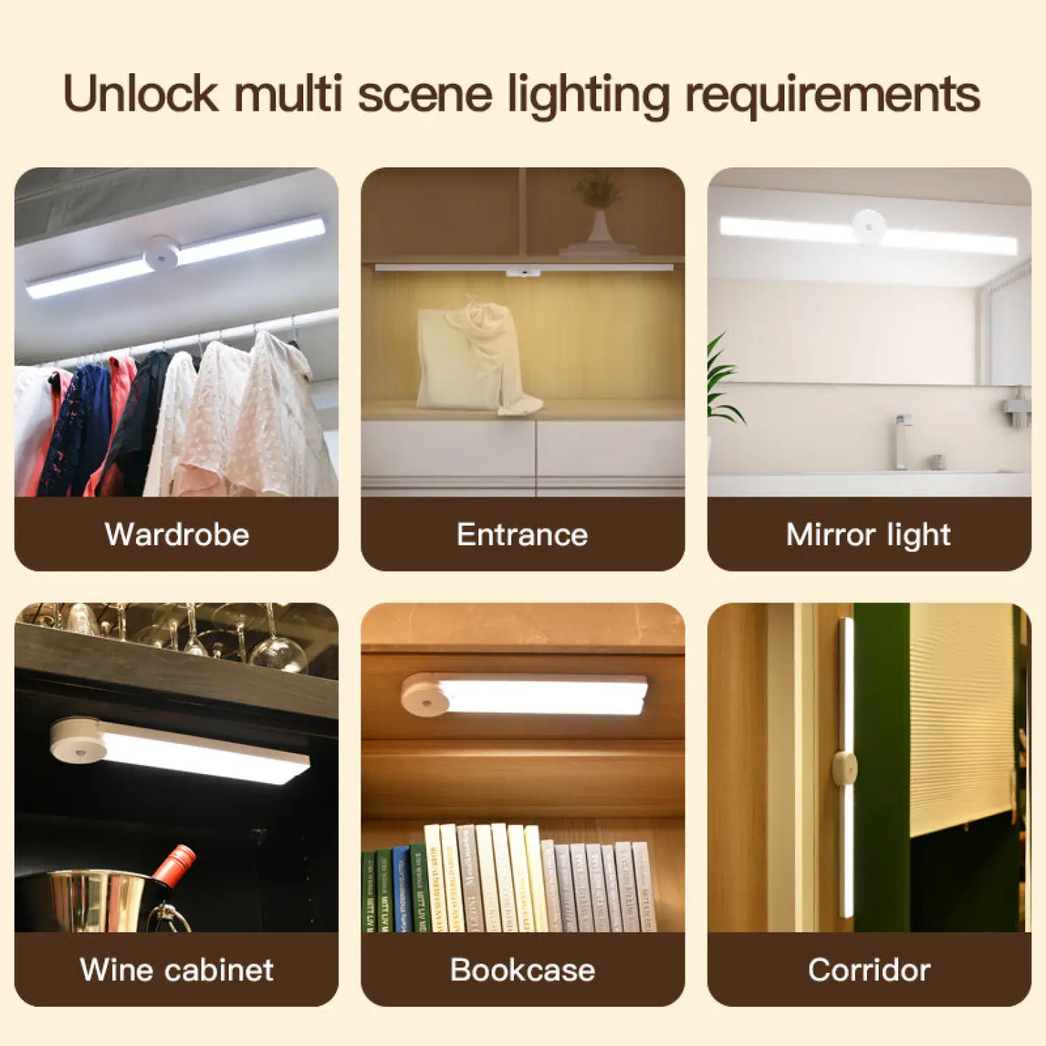 Foldable Motion Sensor Under Cabinet Light with Adjustable Brightness & Modes - Image 5