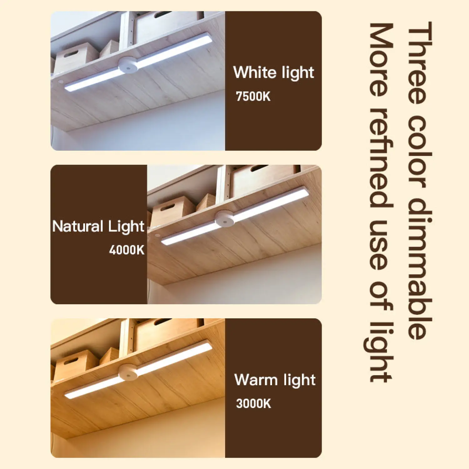 Foldable Motion Sensor Under Cabinet Light with Adjustable Brightness & Modes - Image 6