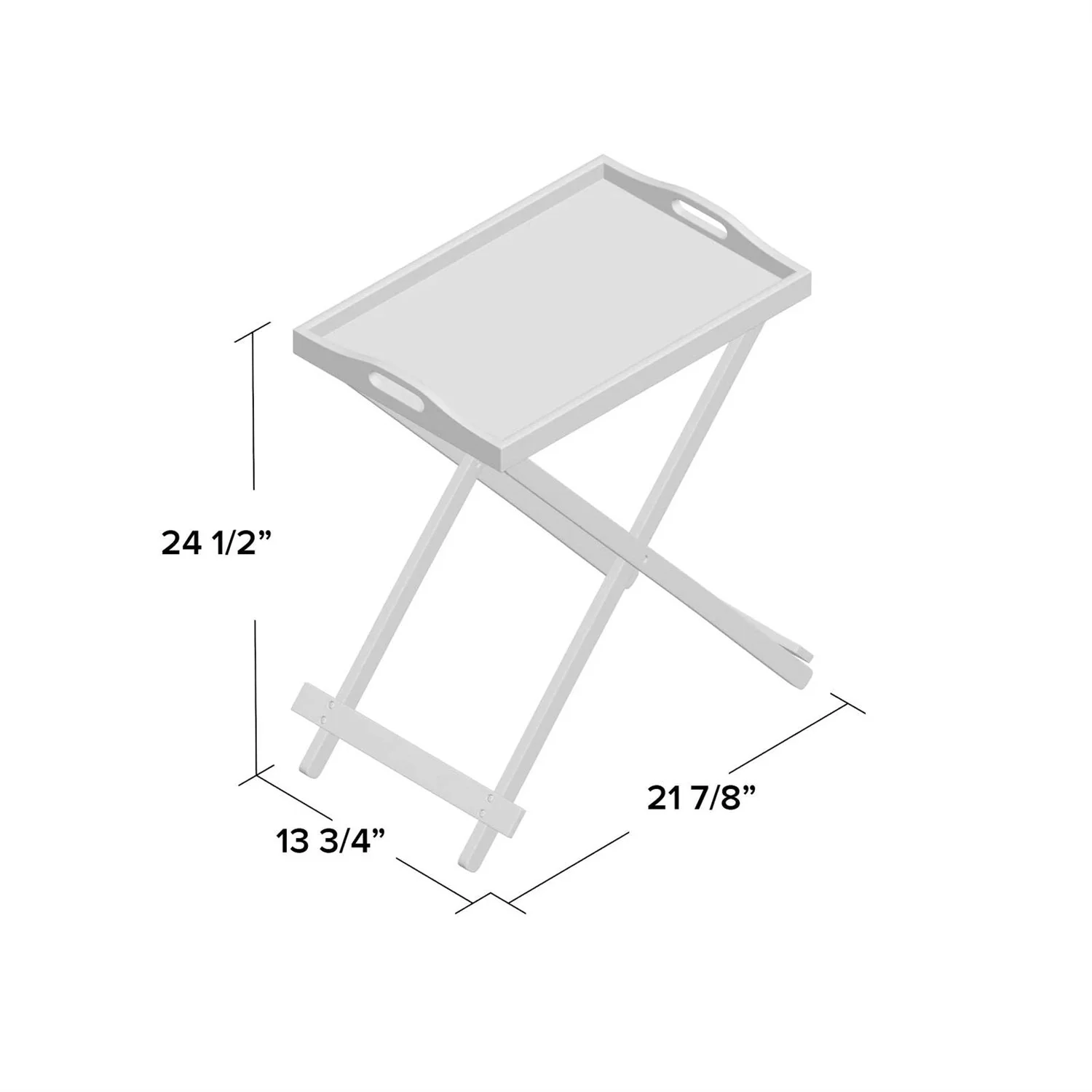 Folding TV Tray Bedside Table in Blue Wood Finish - Image 5