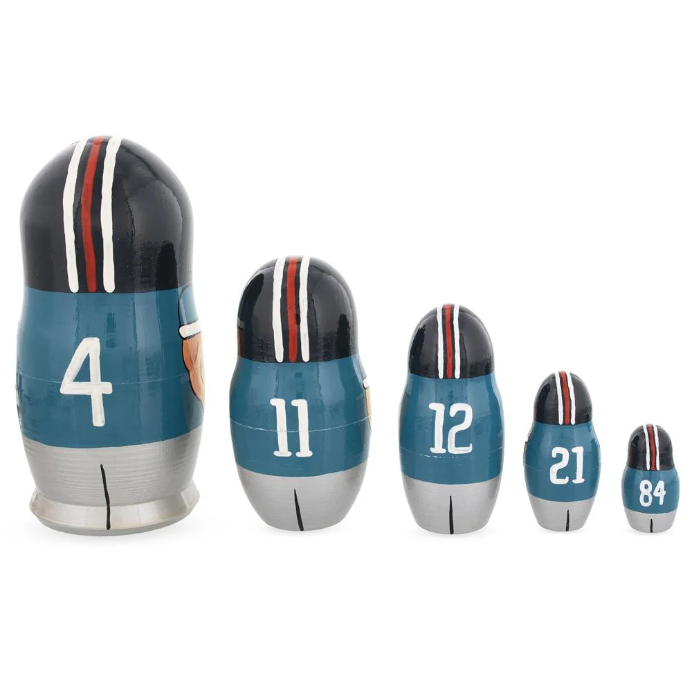 Football Wooden Nesting Dolls - Image 3