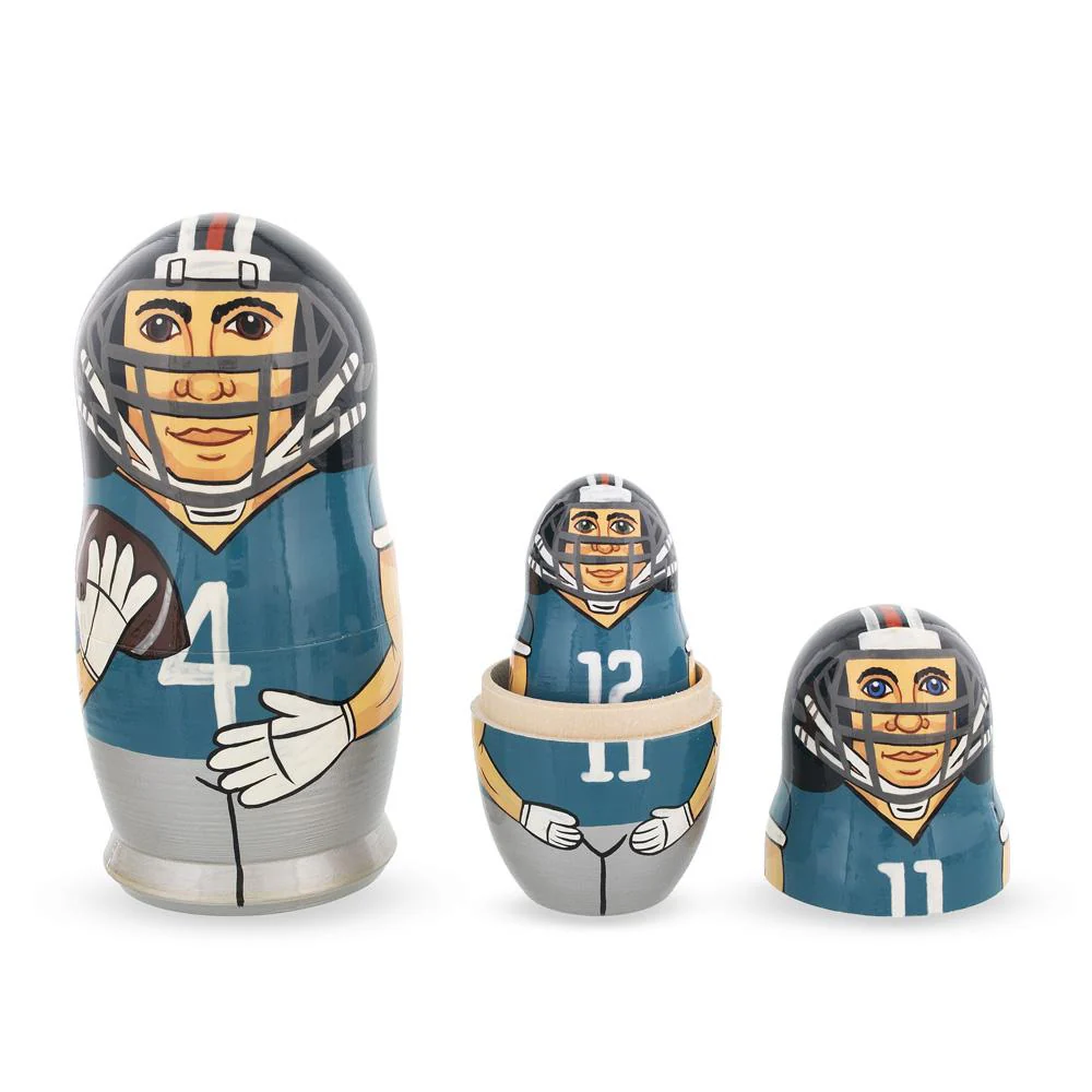 Football Wooden Nesting Dolls - Image 4