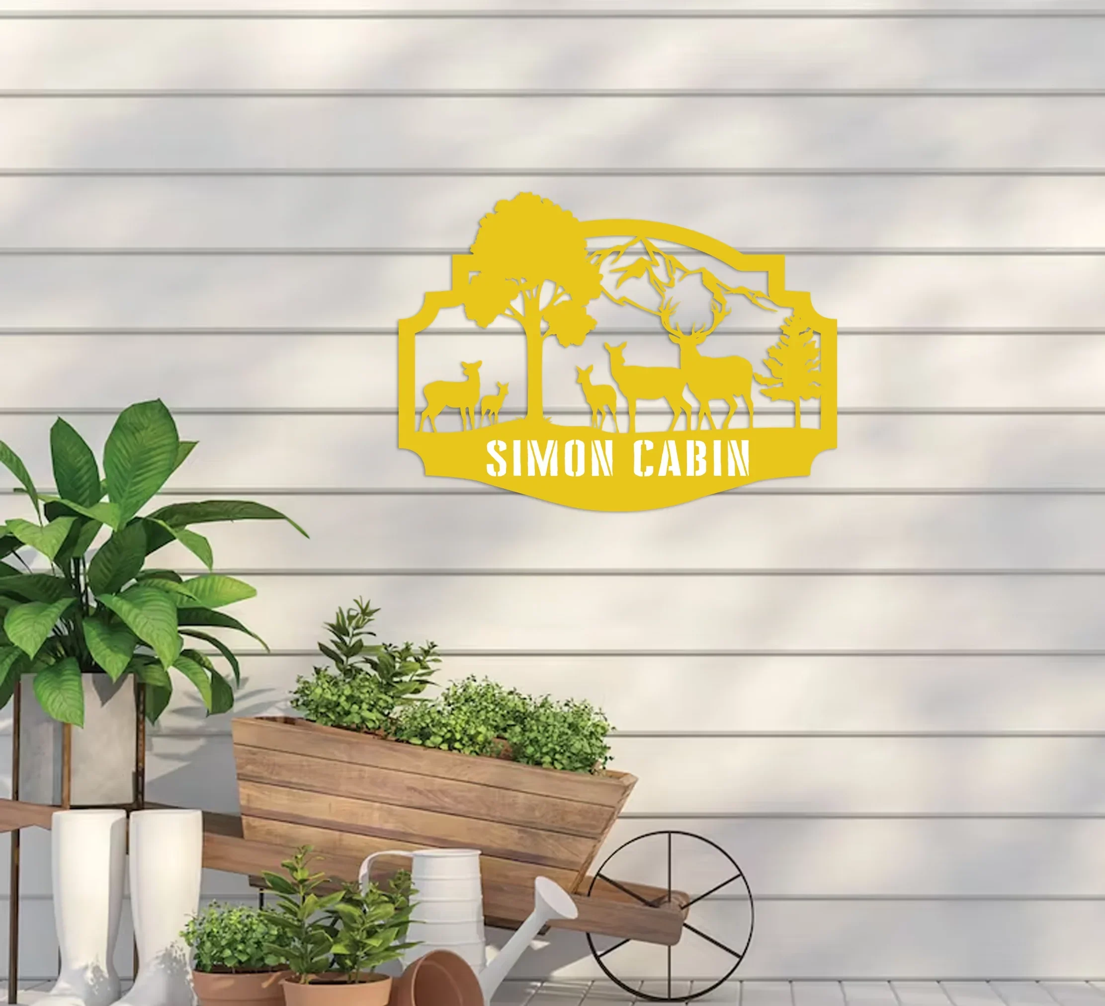 Forest Cabin Sign w/ Name - Image 3