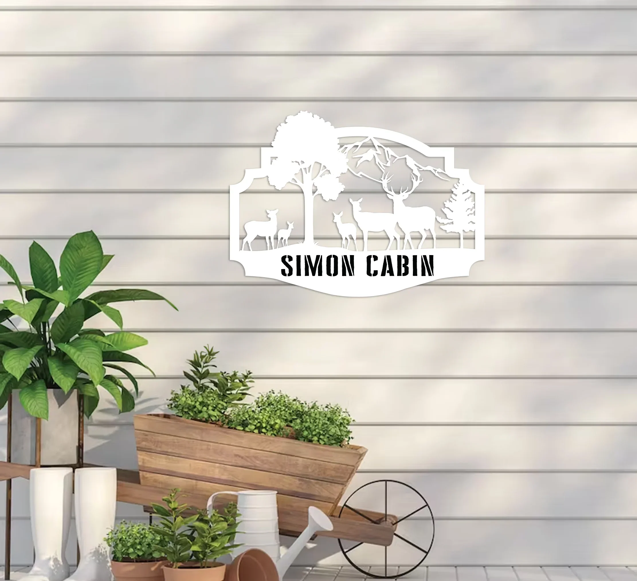 Forest Cabin Sign w/ Name - Image 4