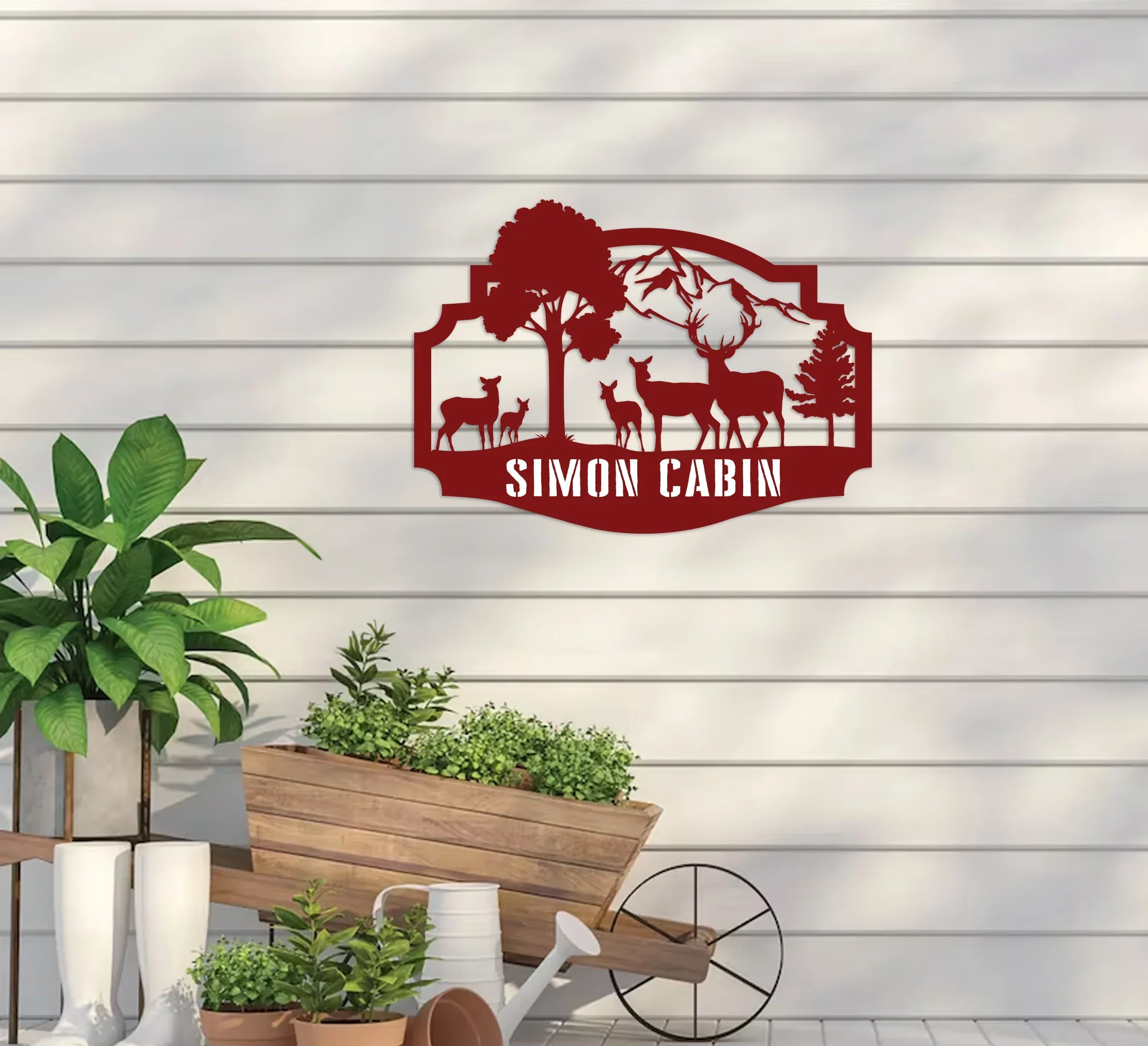 Forest Cabin Sign w/ Name - Image 5