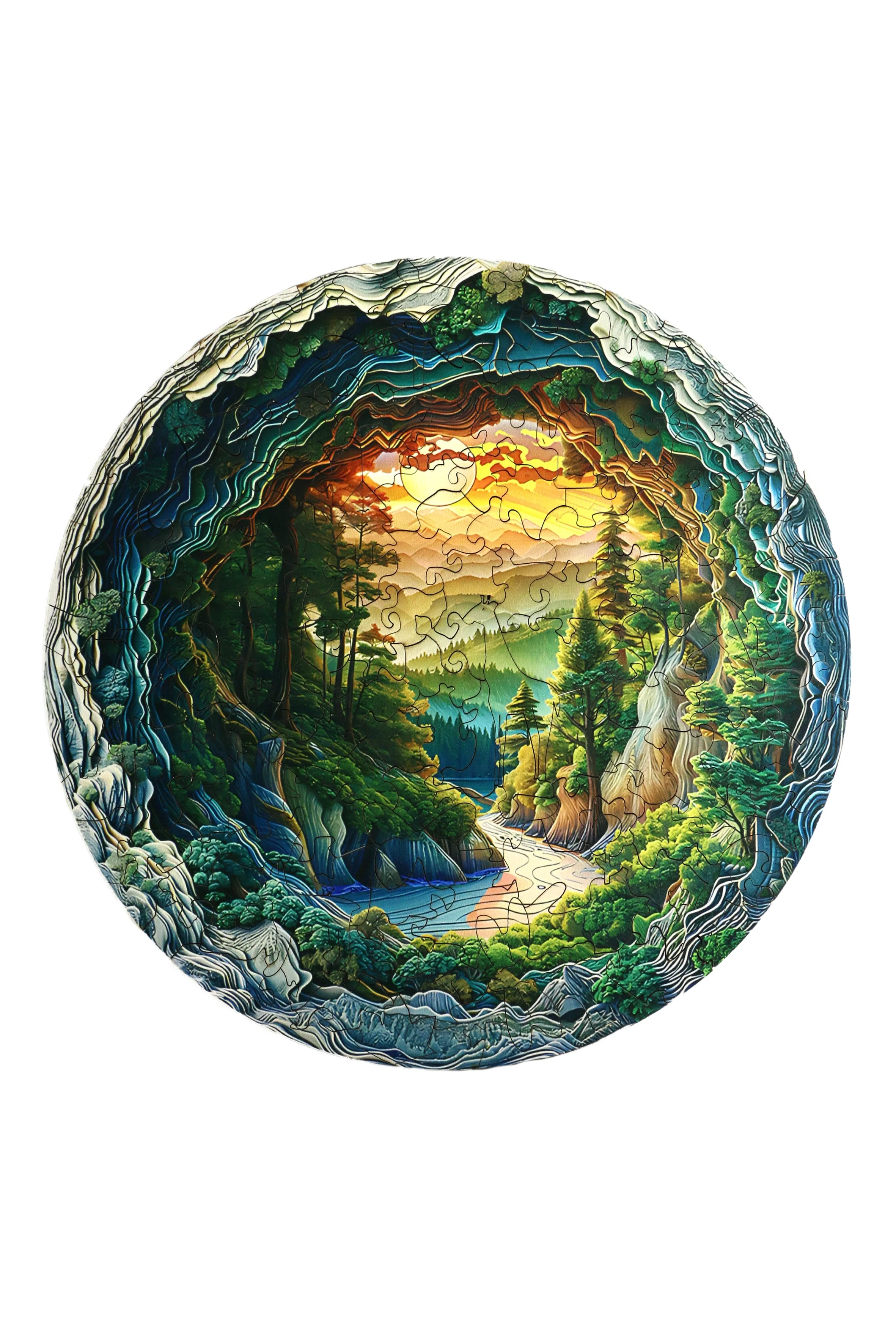 Forest Landscape - Jigsaw Wooden Puzzle by Wizardi F07N9-23 - Image 4