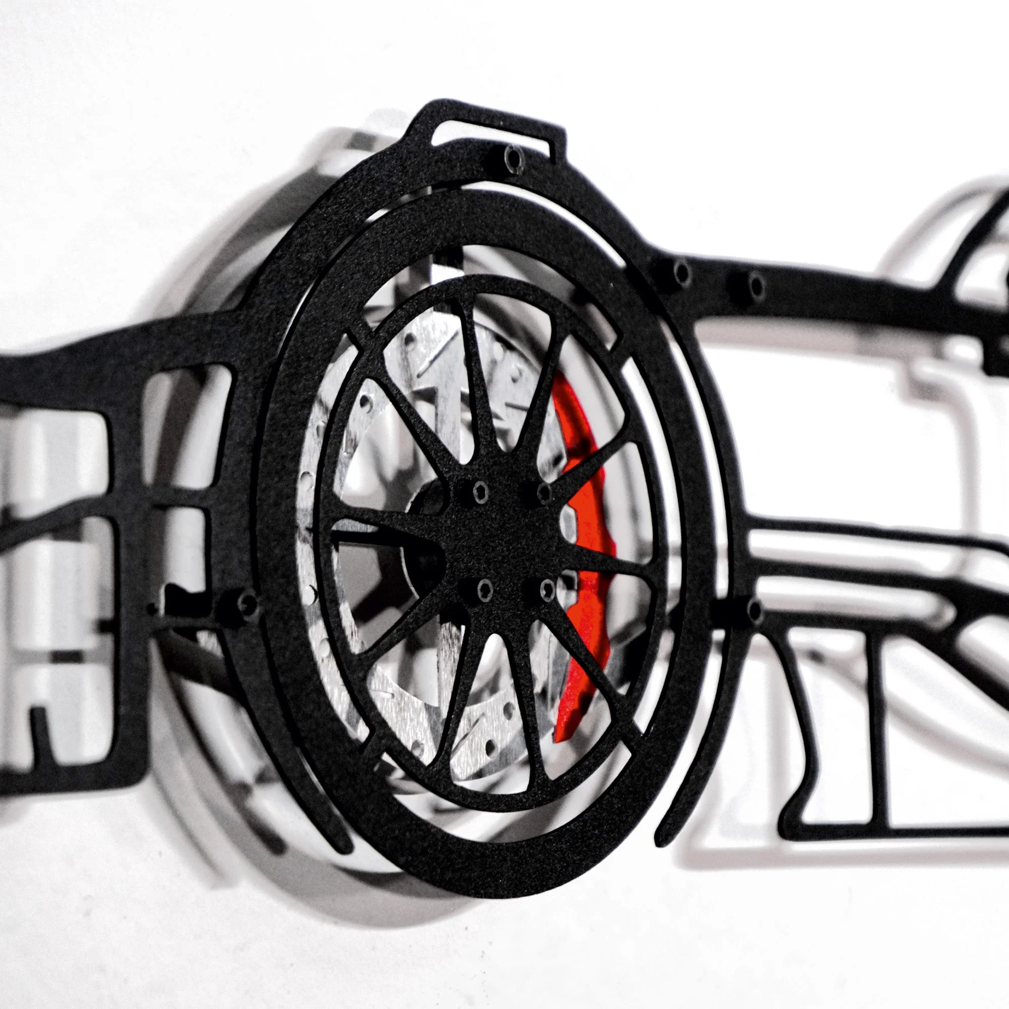Formula 1 Wall Art – Steel Silhouette Racing Car with Spinning Wheels-KAFMEKA023 - Image 8