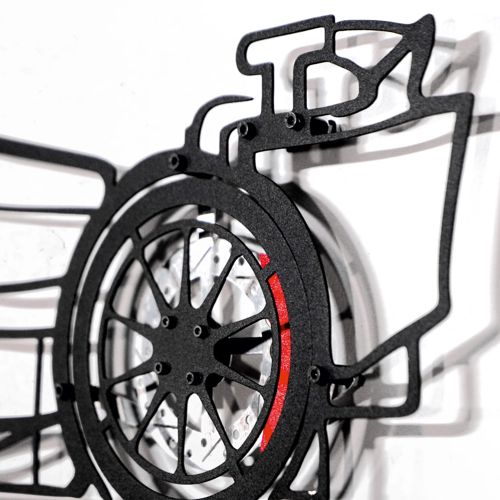 Formula 1 Wall Art – Steel Silhouette Racing Car with Spinning Wheels-KAFMEKA023 - Image 9