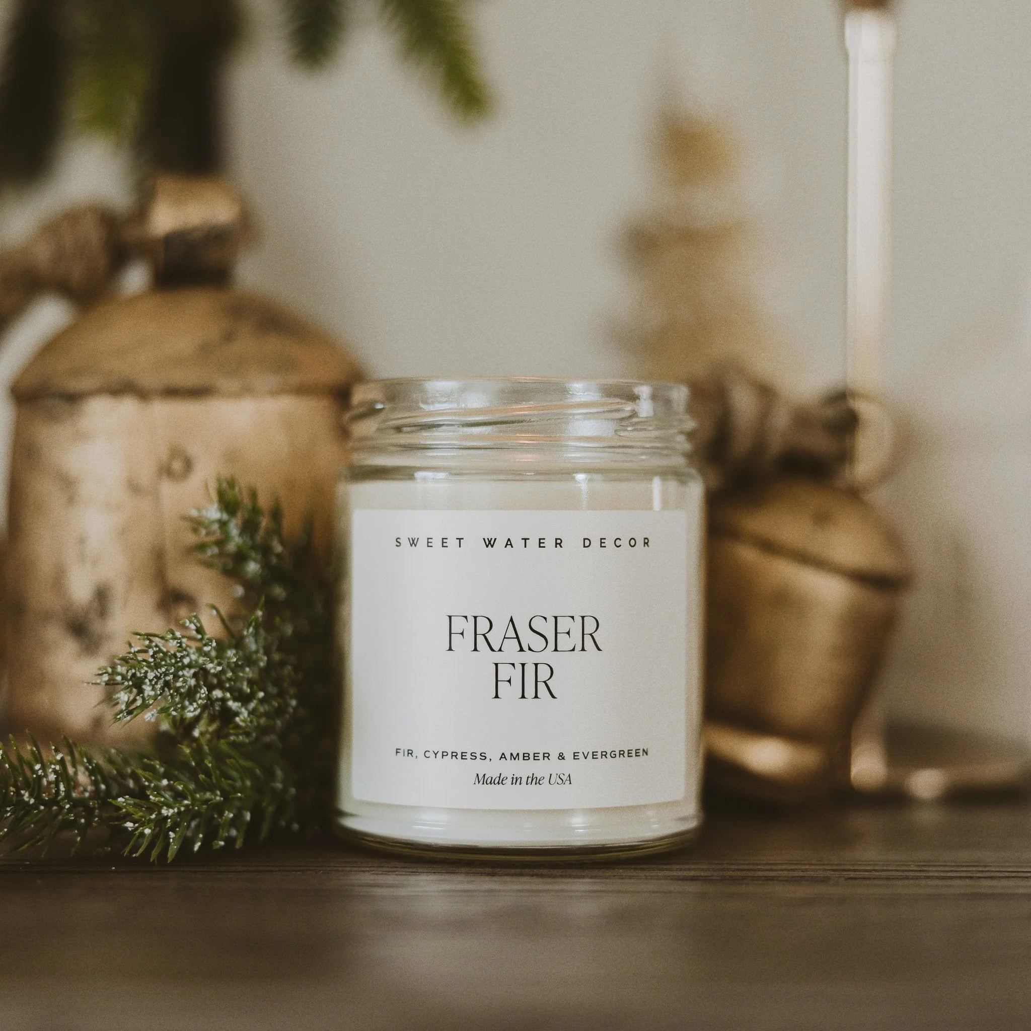 Fraser Fir Soy Candle - Clear Jar - 9 oz - Image 2