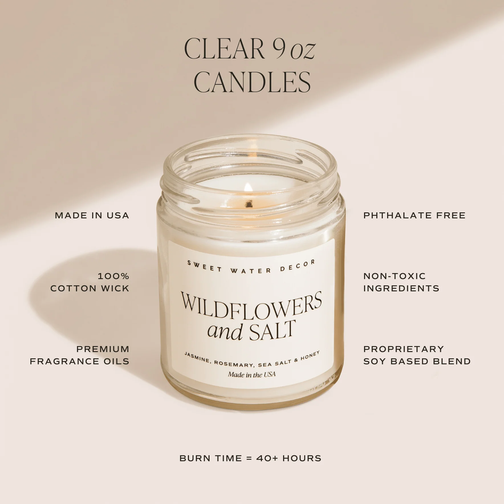 Fraser Fir Soy Candle - Clear Jar - 9 oz - Image 5