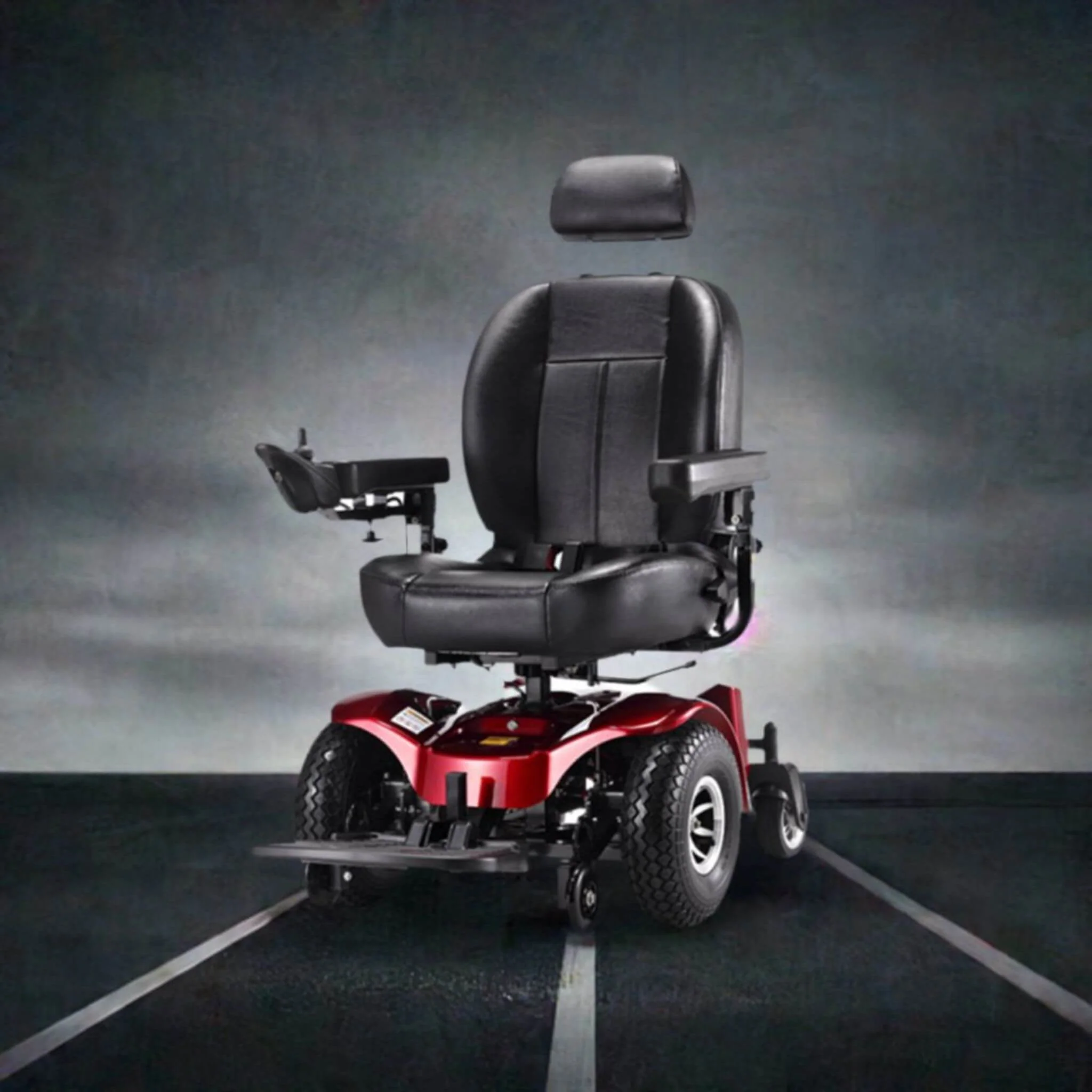 Freerider USA Apollo II 33/50AH Heavy Duty 2WD All Terrain Electric Powered Wheelchair, 470LBS (SAK95861) - Image 3