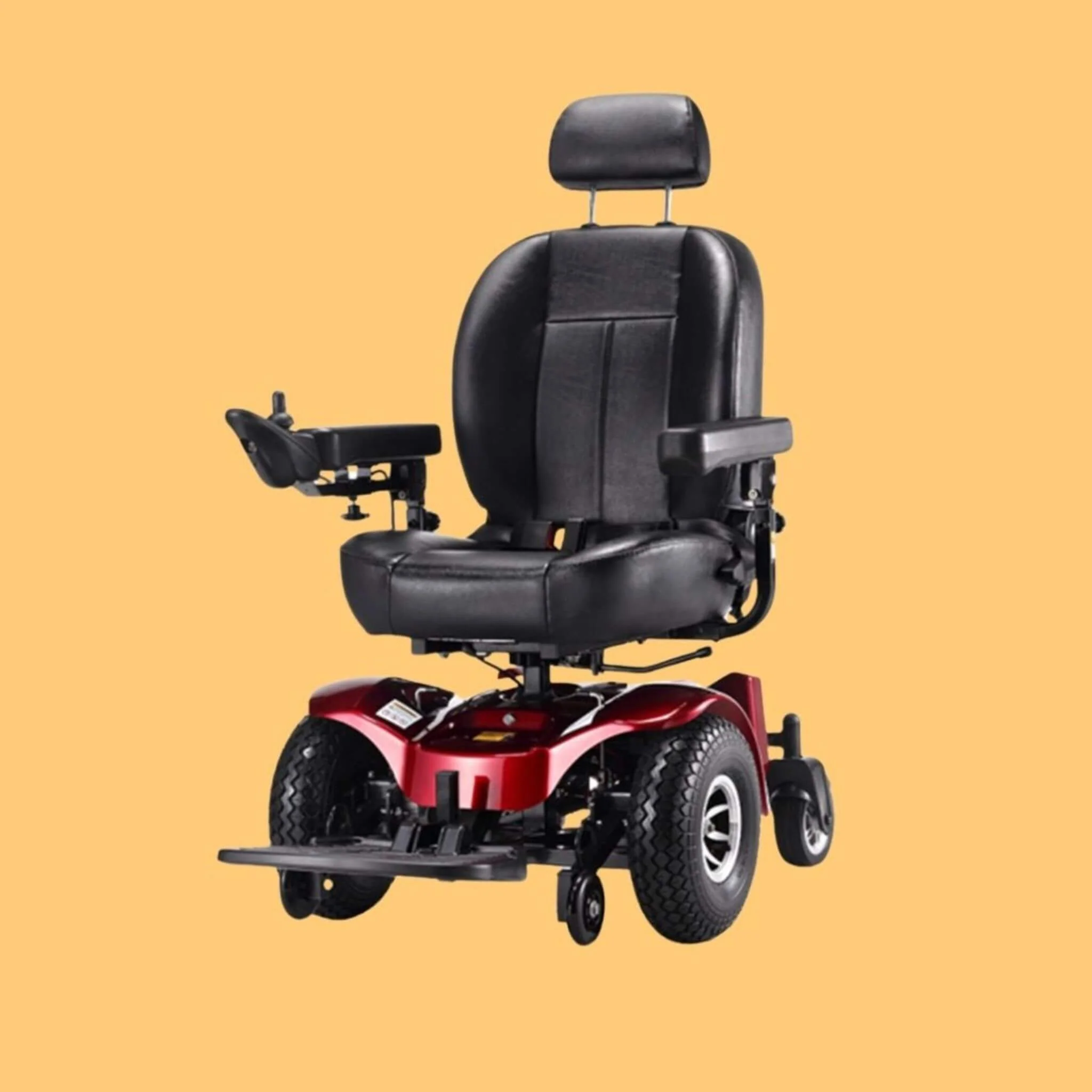 Freerider USA Apollo II 33/50AH Heavy Duty 2WD All Terrain Electric Powered Wheelchair, 470LBS (SAK95861) - Image 5