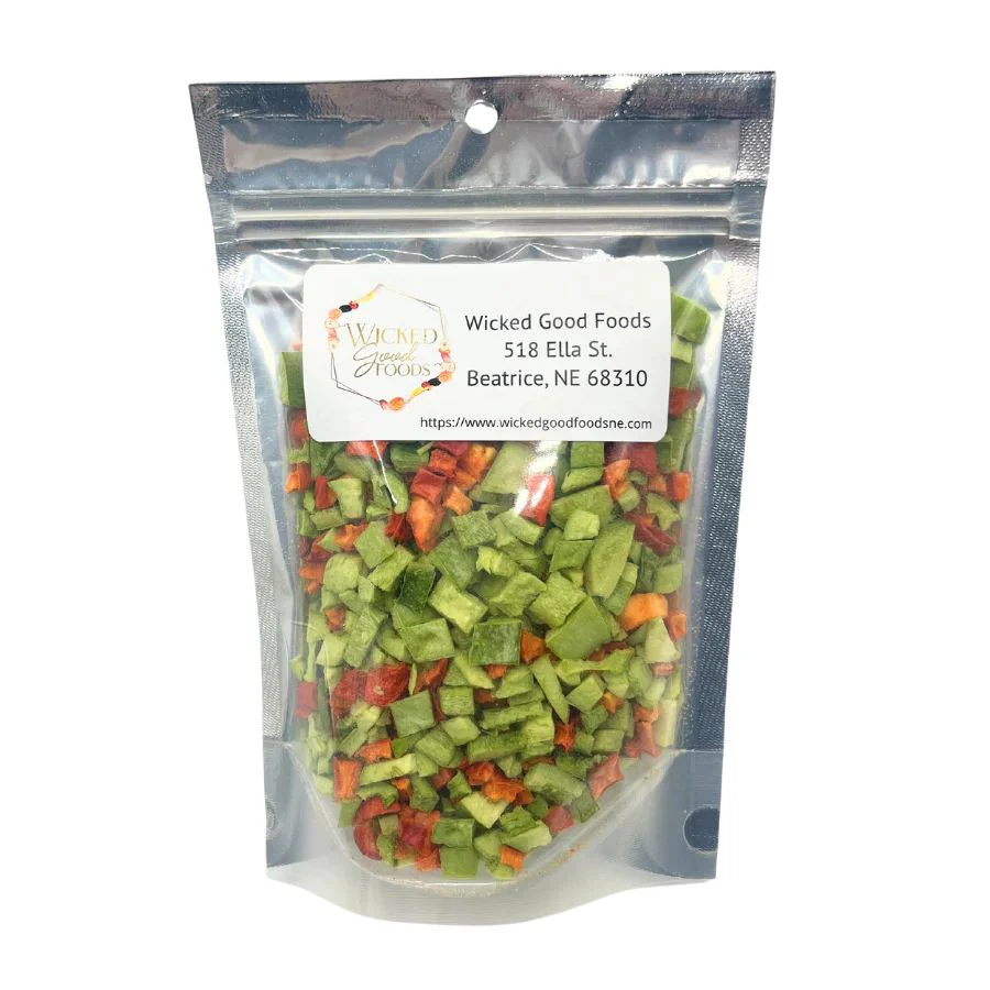 Freeze Dried Fresh Bell Pepper Medley | Pack of 2 | 1.5 oz | Wicked Good Foods - Image 2