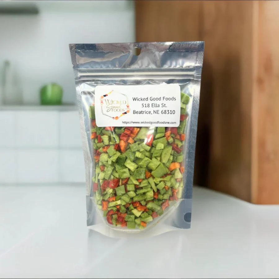 Freeze Dried Fresh Bell Pepper Medley | Pack of 2 | 1.5 oz | Wicked Good Foods - Image 3