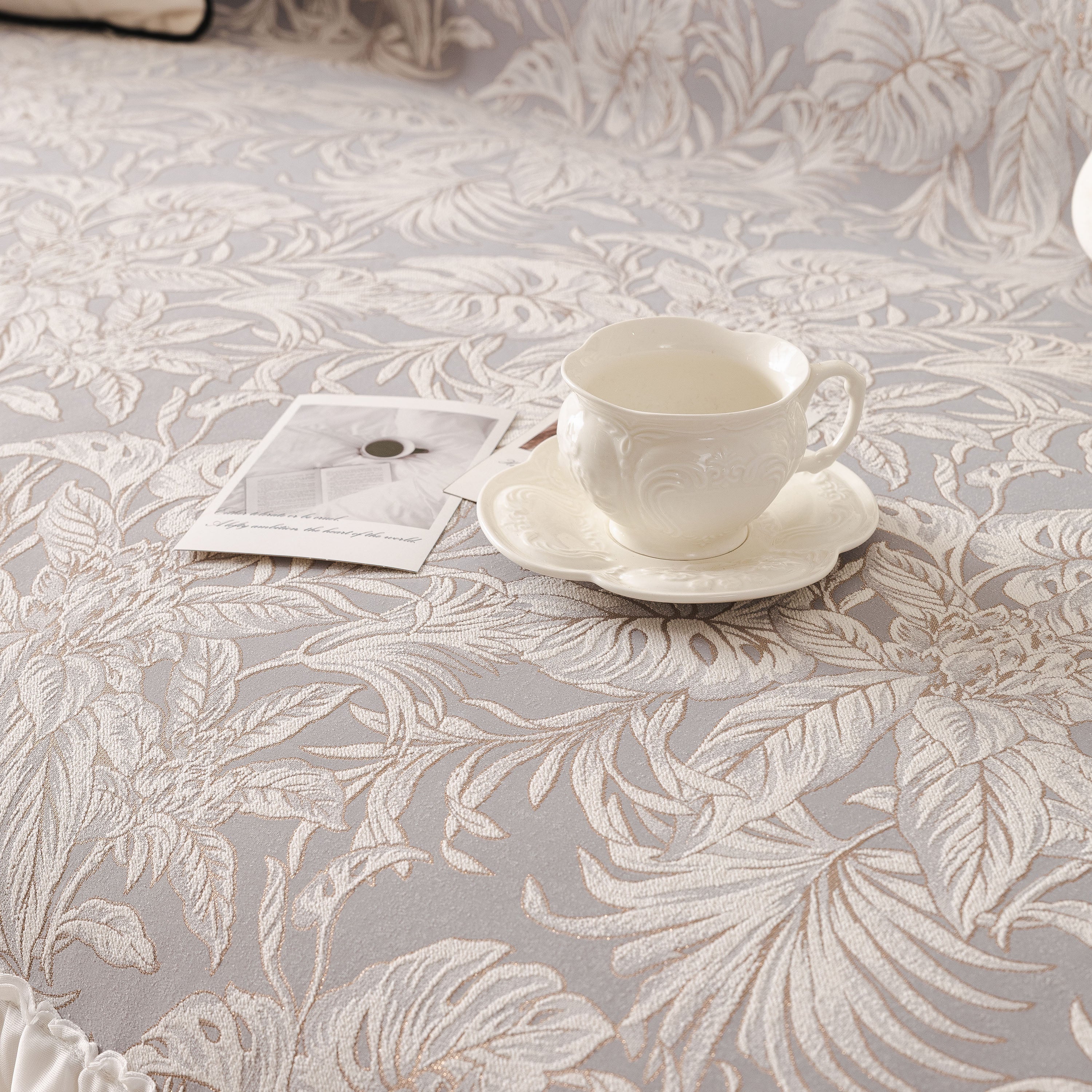 French Chic Style Ruffle Floral Cover Throws for Sofas, Decorative Couch Covers - Image 72